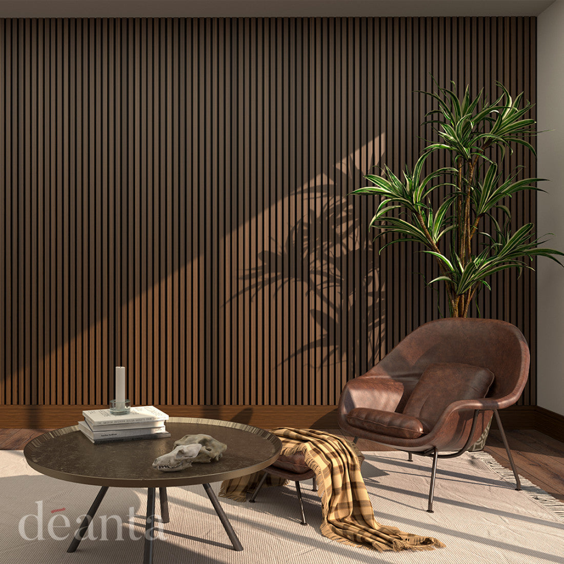 Walnut Acoustic Wall Paneling