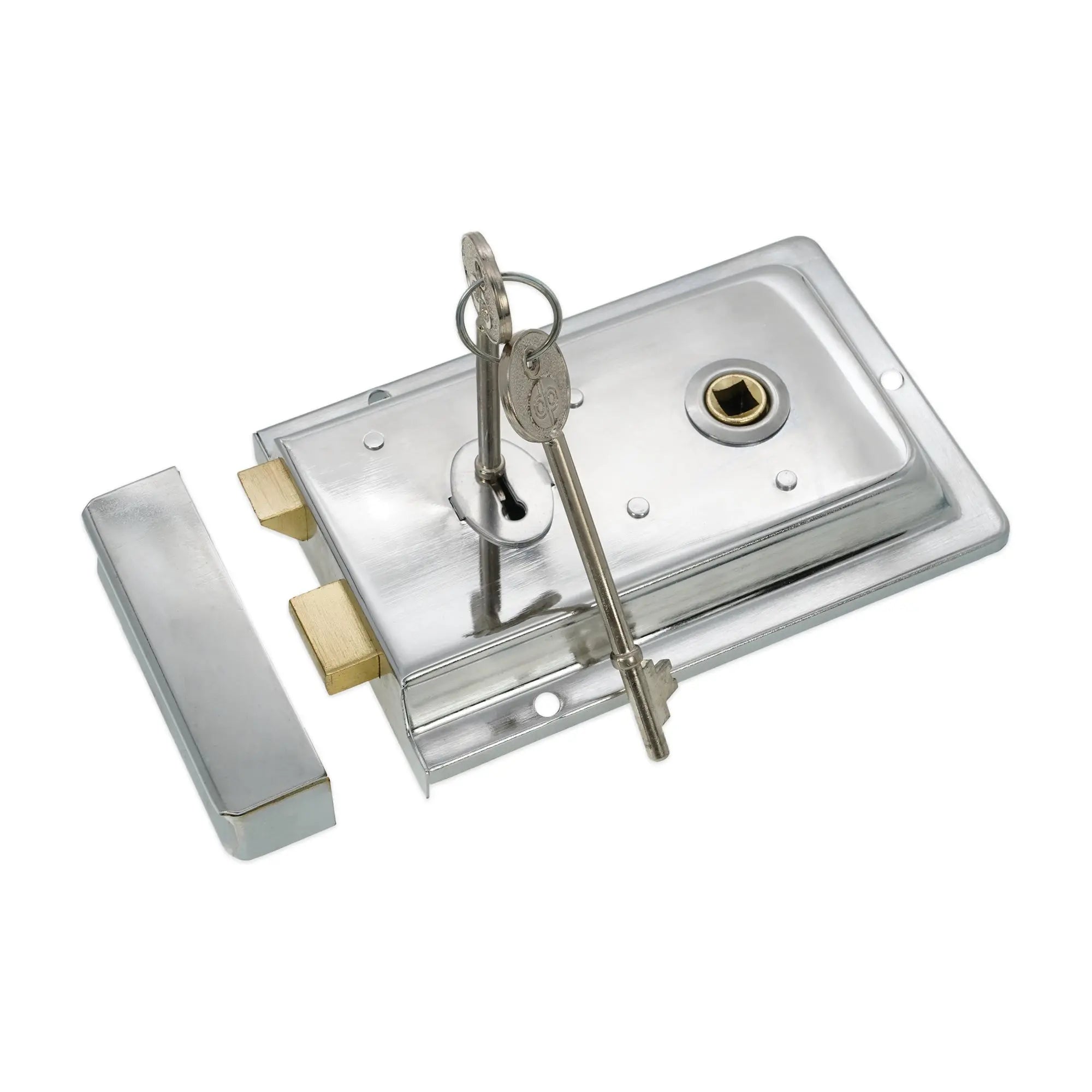 Iron Rim Lock - Fluted Polished Chrome Spira