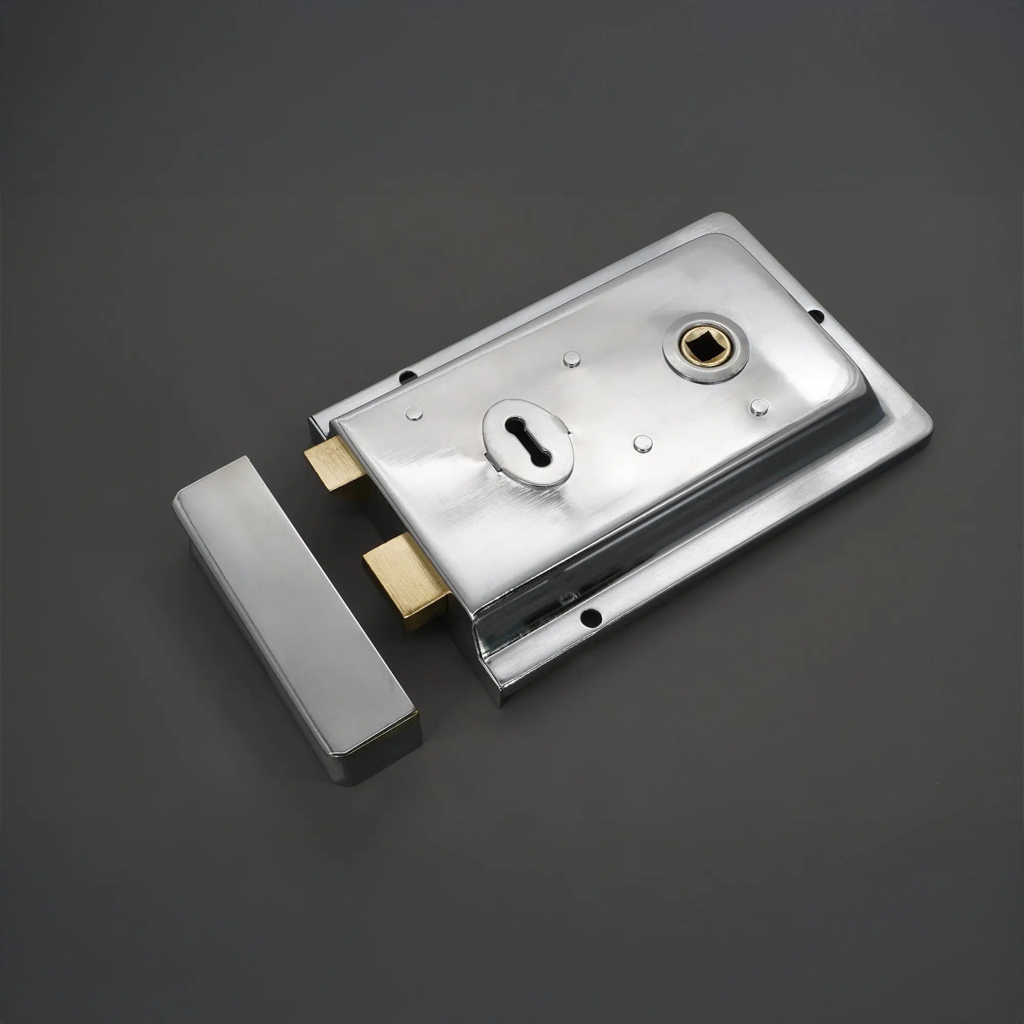 Iron Rim Lock - Fluted Polished Chrome Spira