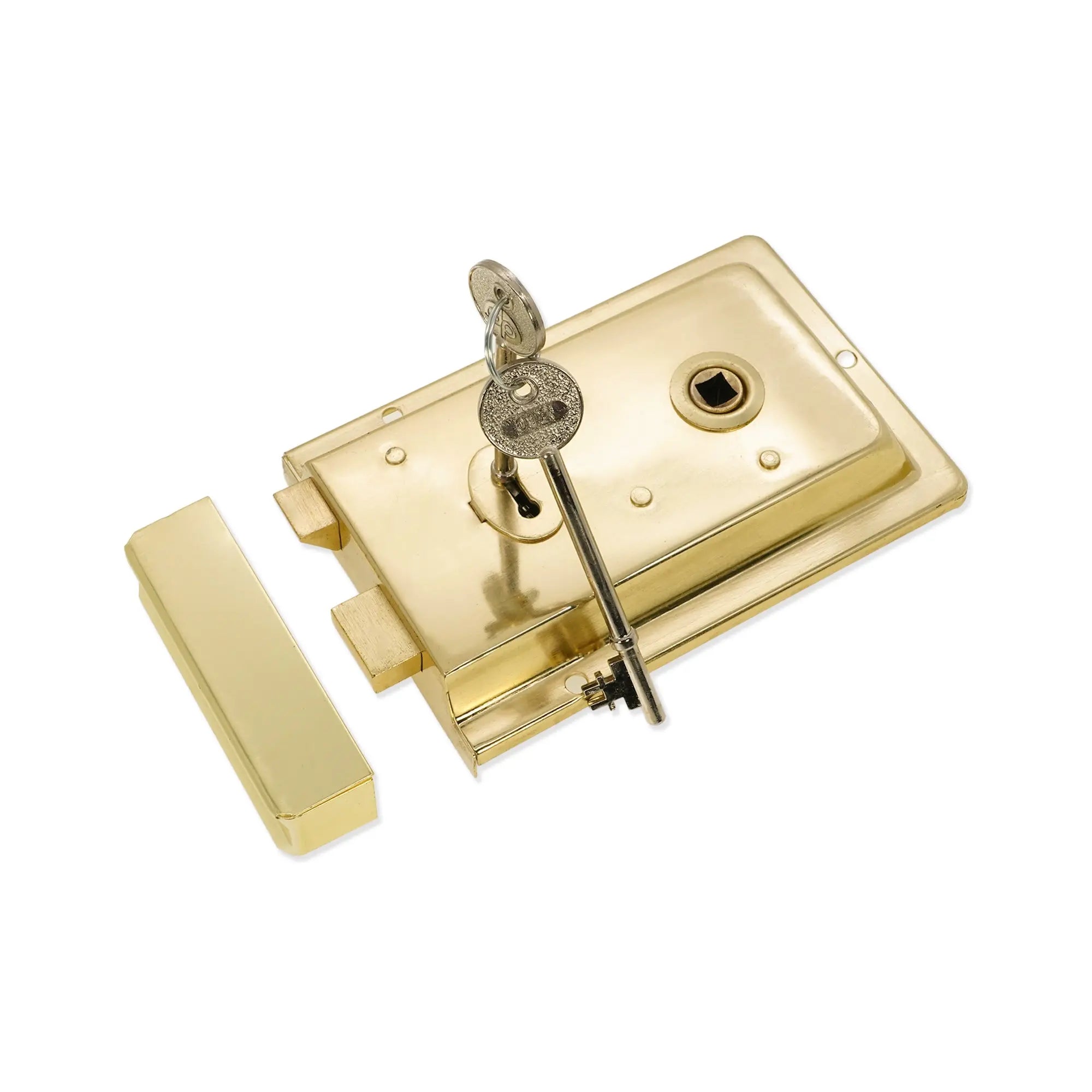 Iron Rim Lock - Fluted Electro Brass Spira