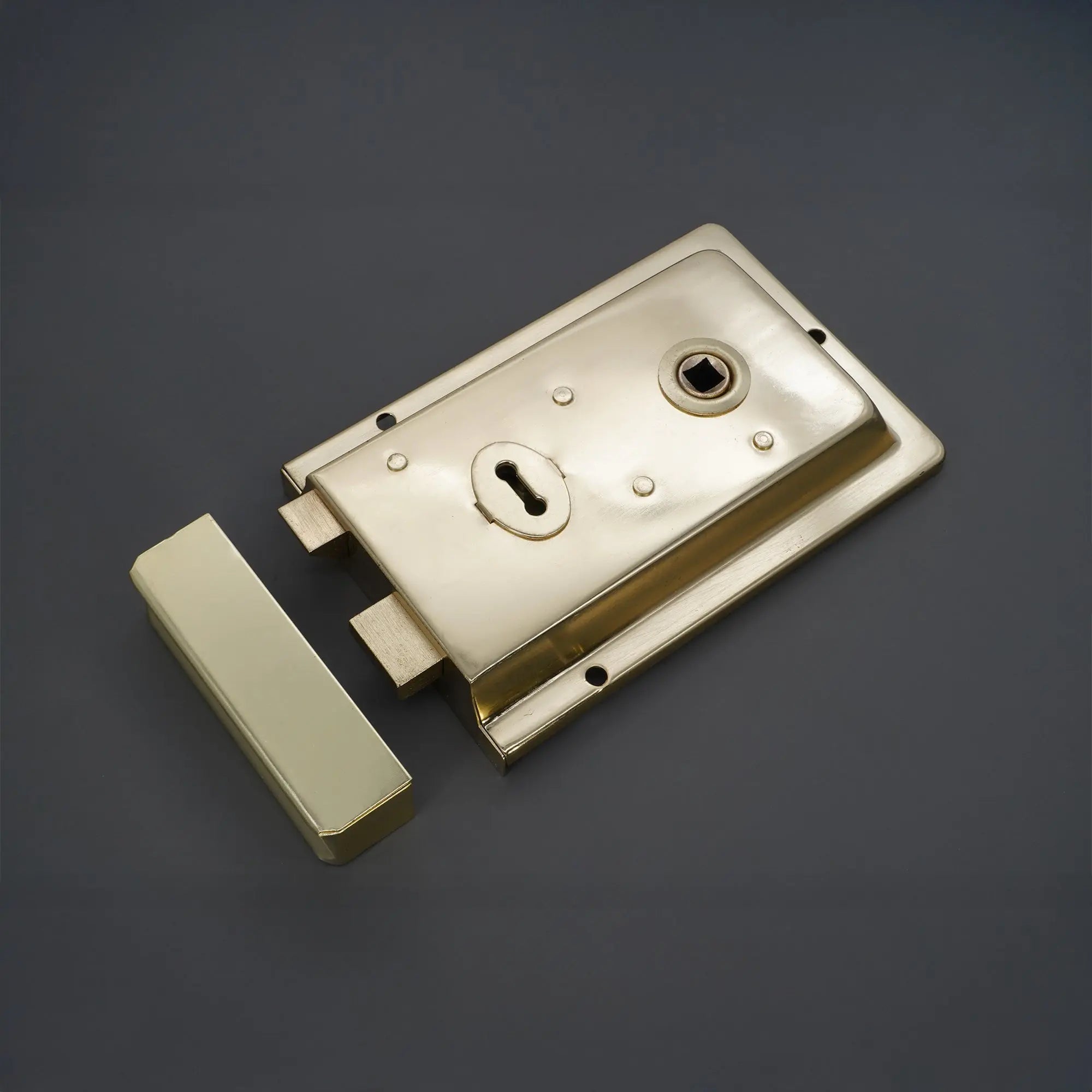 Iron Rim Lock - Fluted Electro Brass Spira