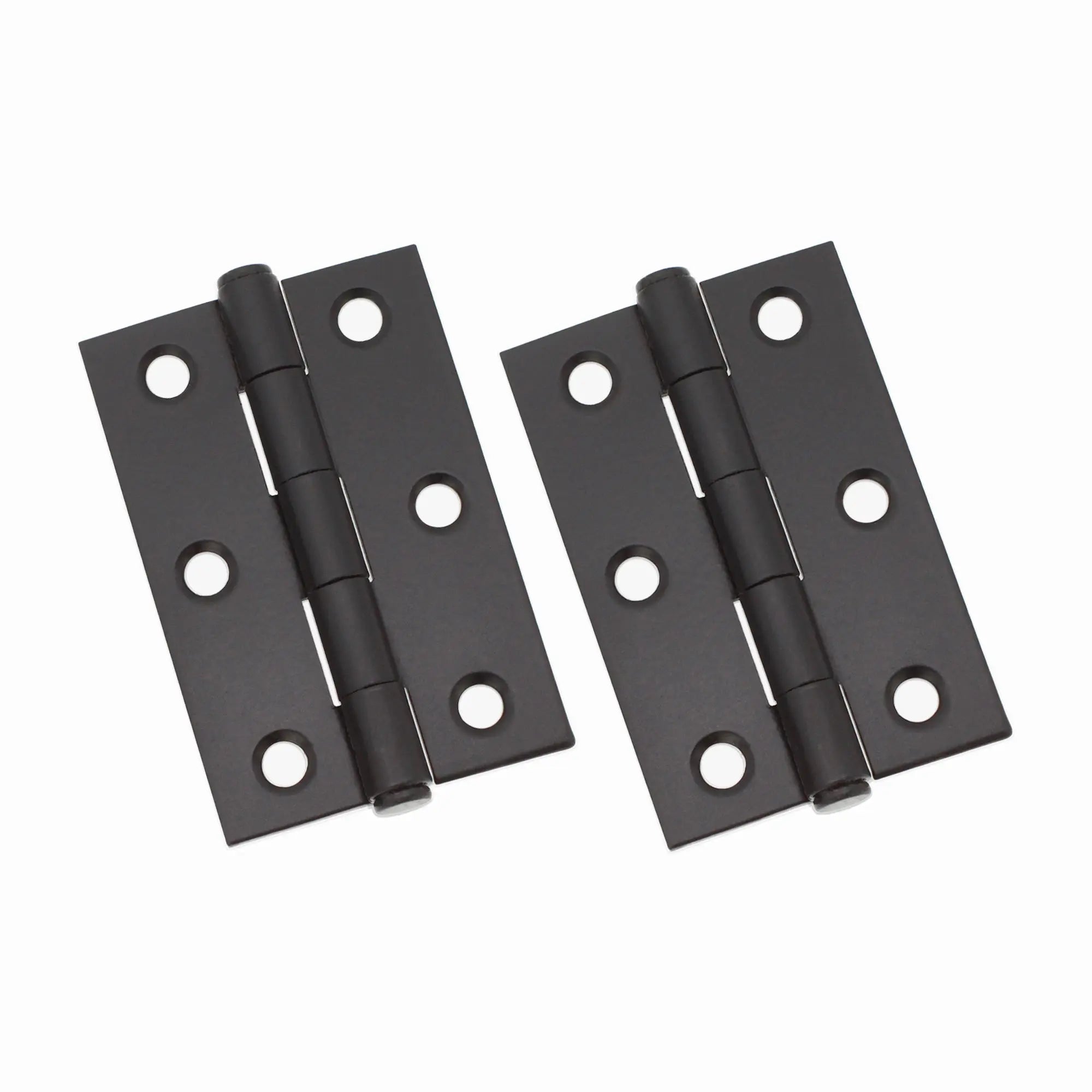 NON CE Mild Steel Butt Hinges - Matt Black Spira