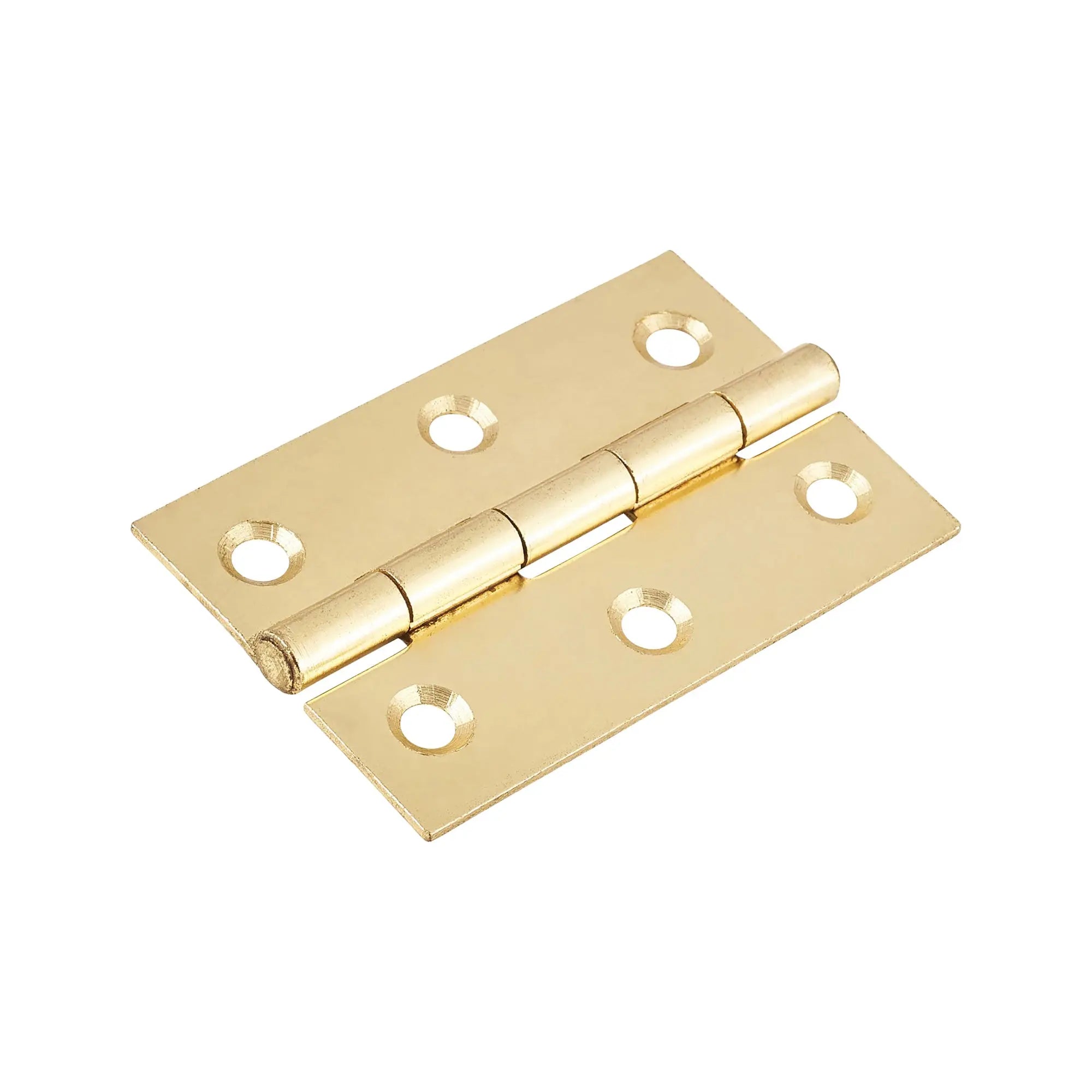 NON CE Mild Steel Butt Hinges - Electro Brass Spira