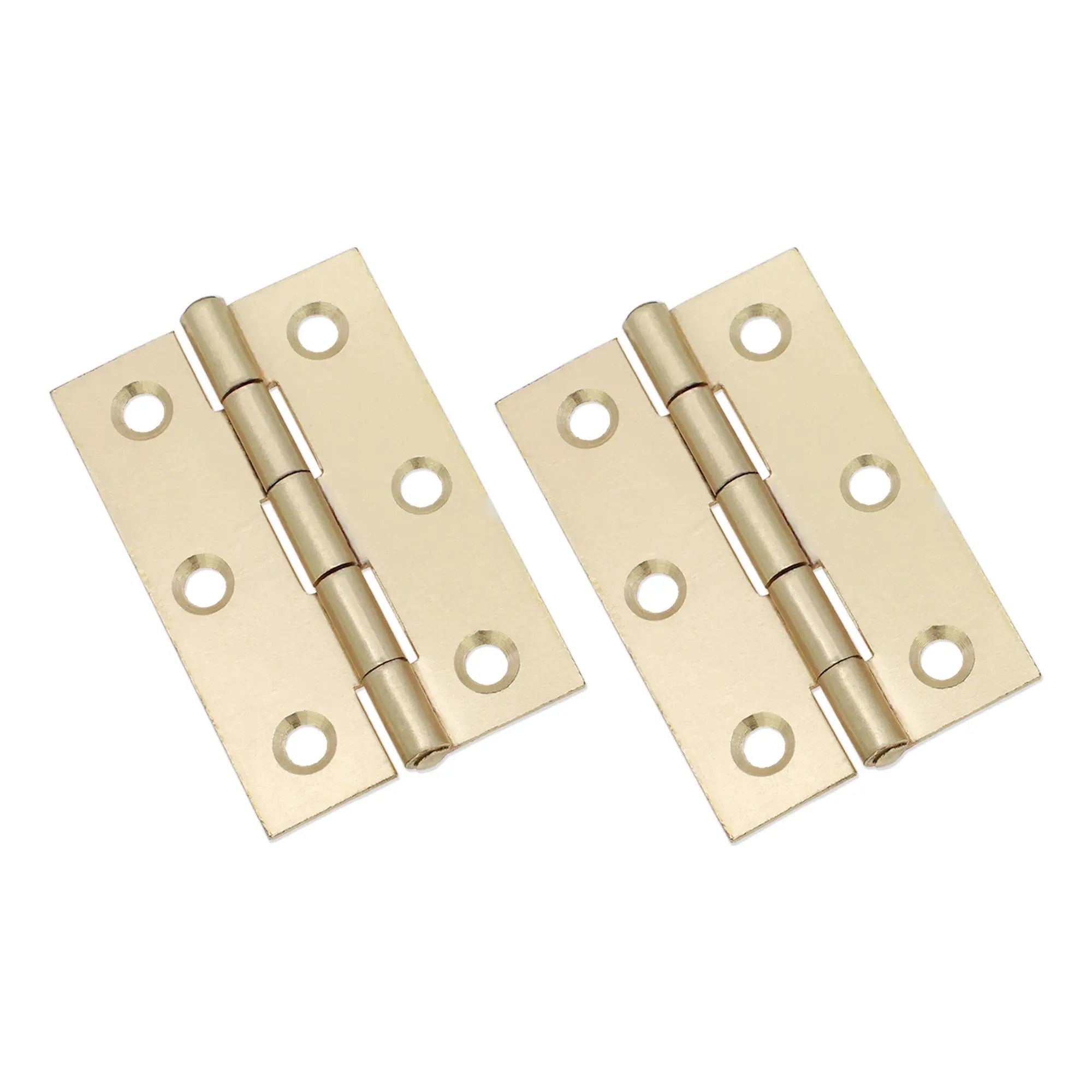 NON CE Mild Steel Butt Hinges - Electro Brass Spira