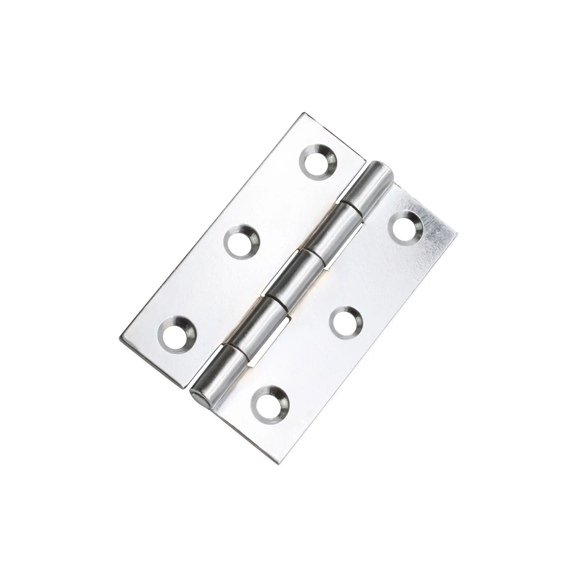 NON CE Mild Steel Butt Hinges - Polished Chrome Spira