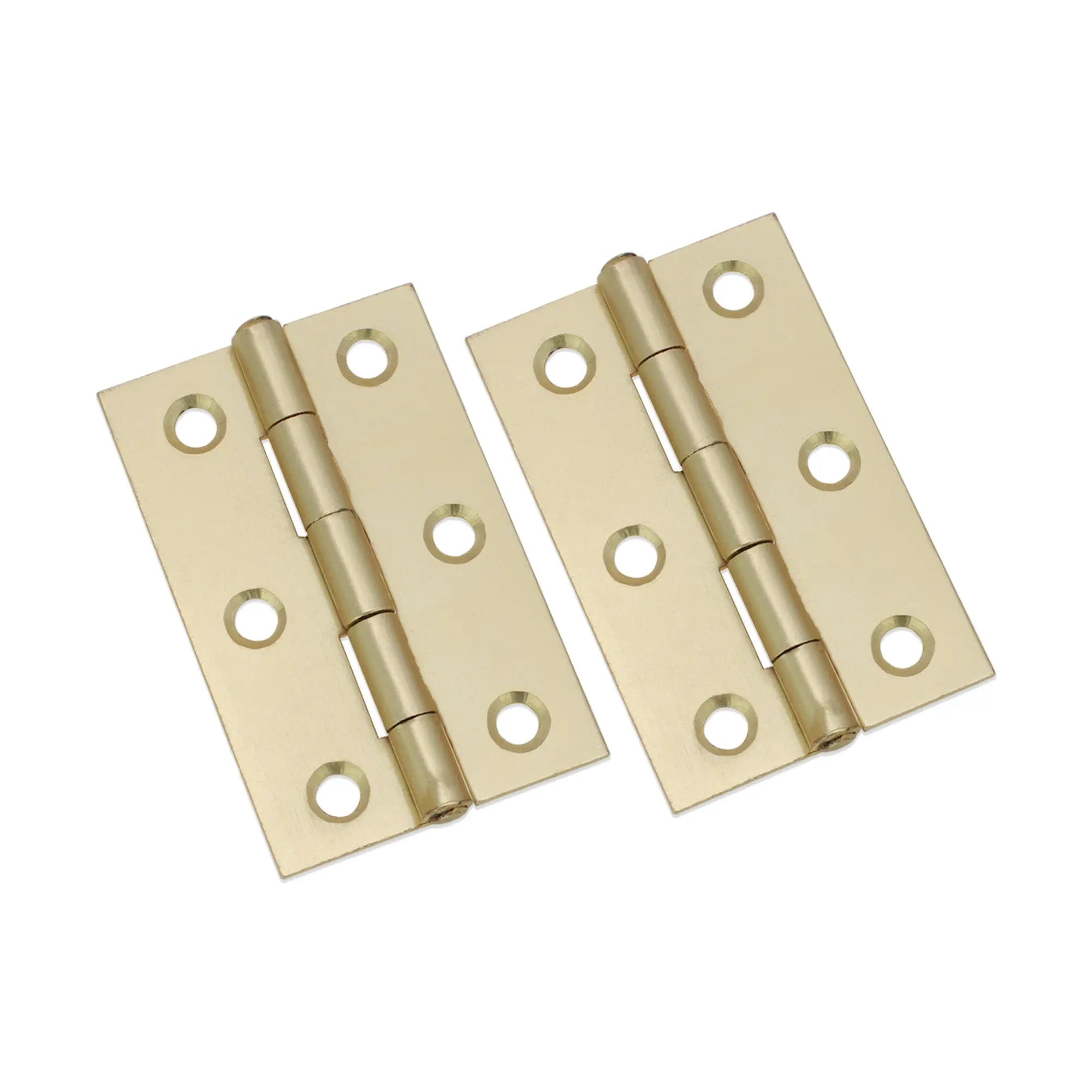NON CE Mild Steel Butt Hinges - Satin Brass Spira
