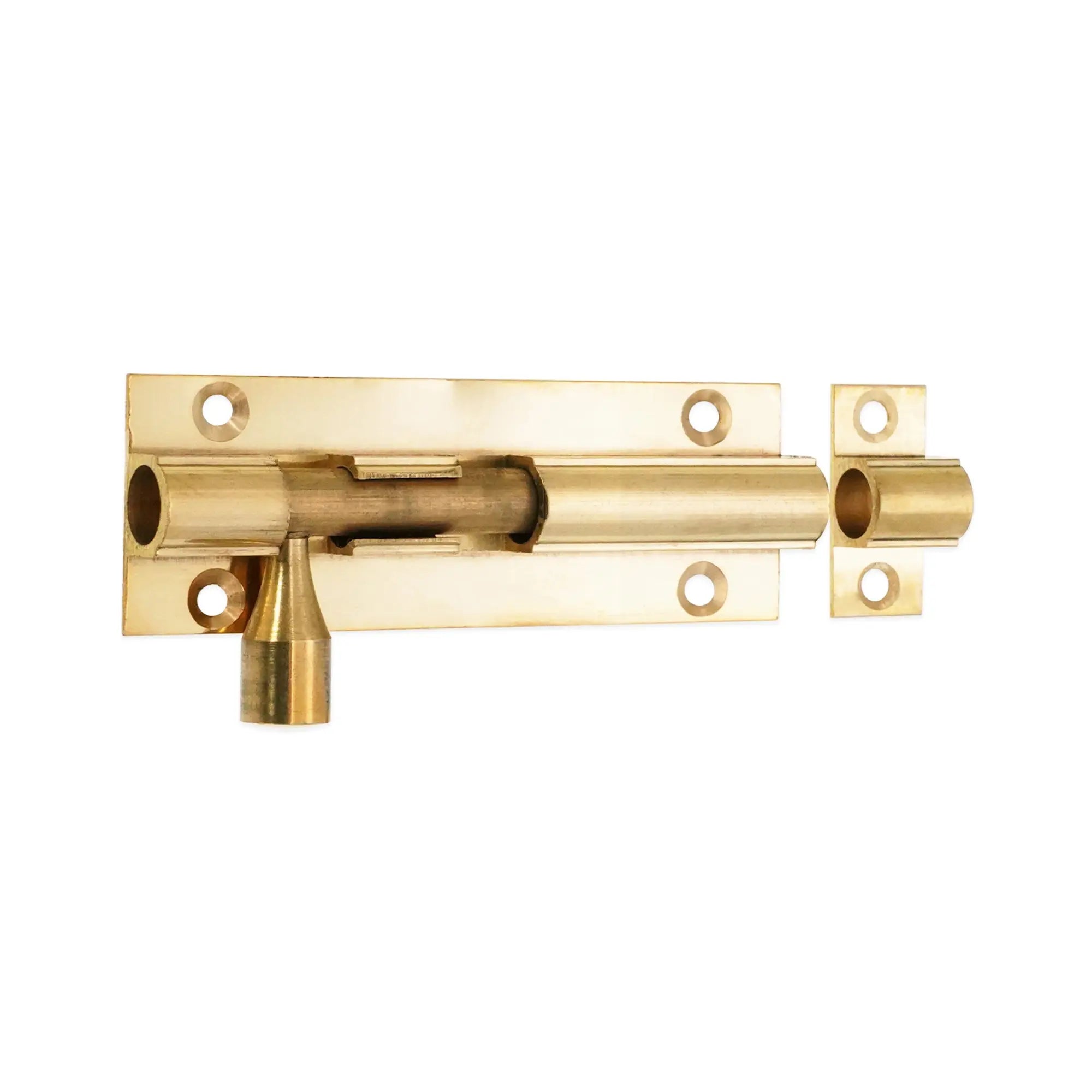Brass Barrel Bolt 75mm Polished Brass Spira