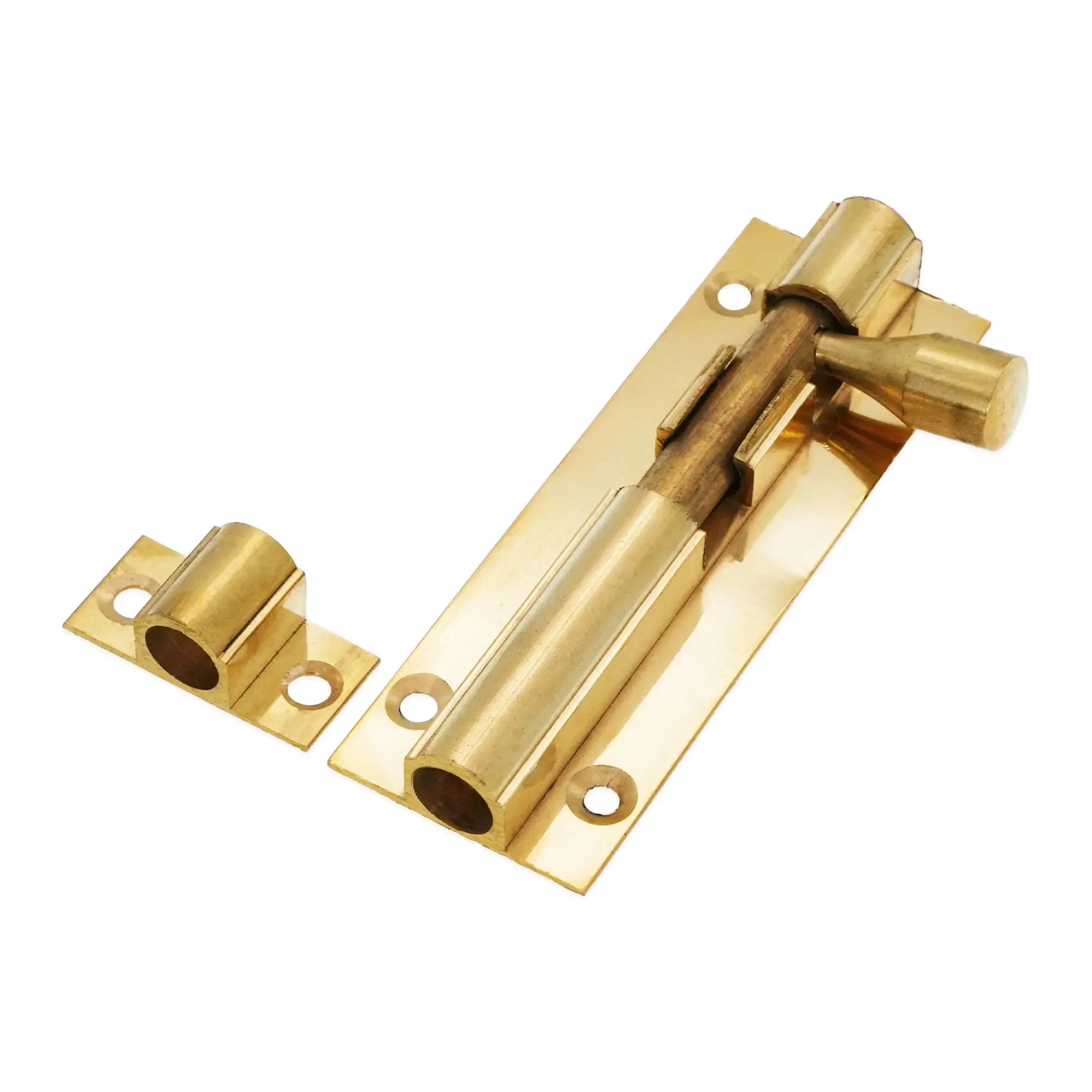 Brass Barrel Bolt 75mm Polished Brass Spira