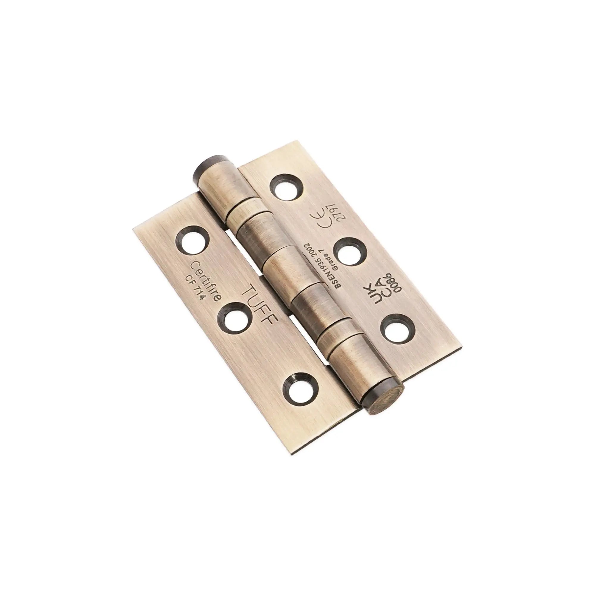CE7 Mild Steel BB Butt Hinge - Aged Brass Spira