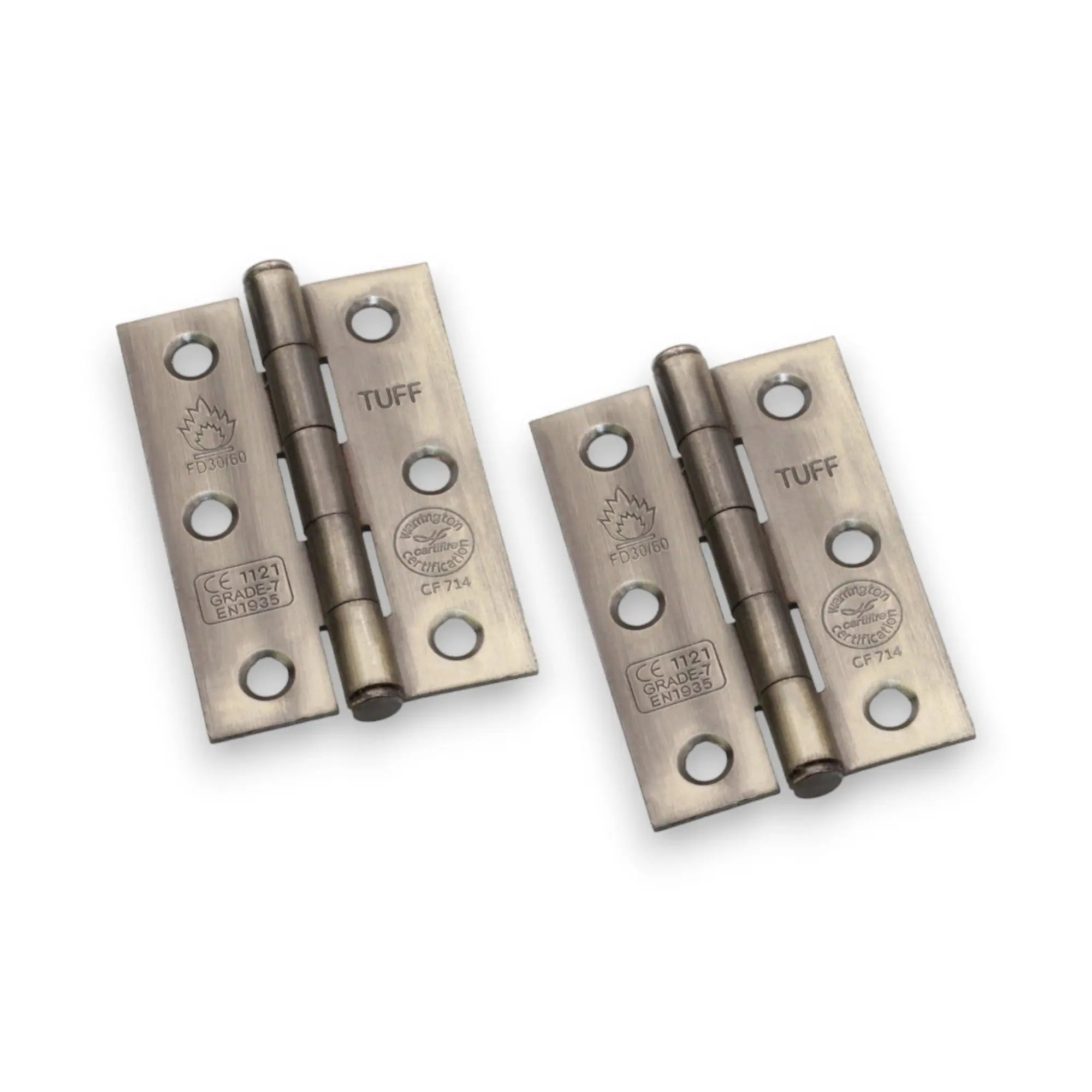 CE7 Mild Steel BB Butt Hinge - Antique Brass Spira