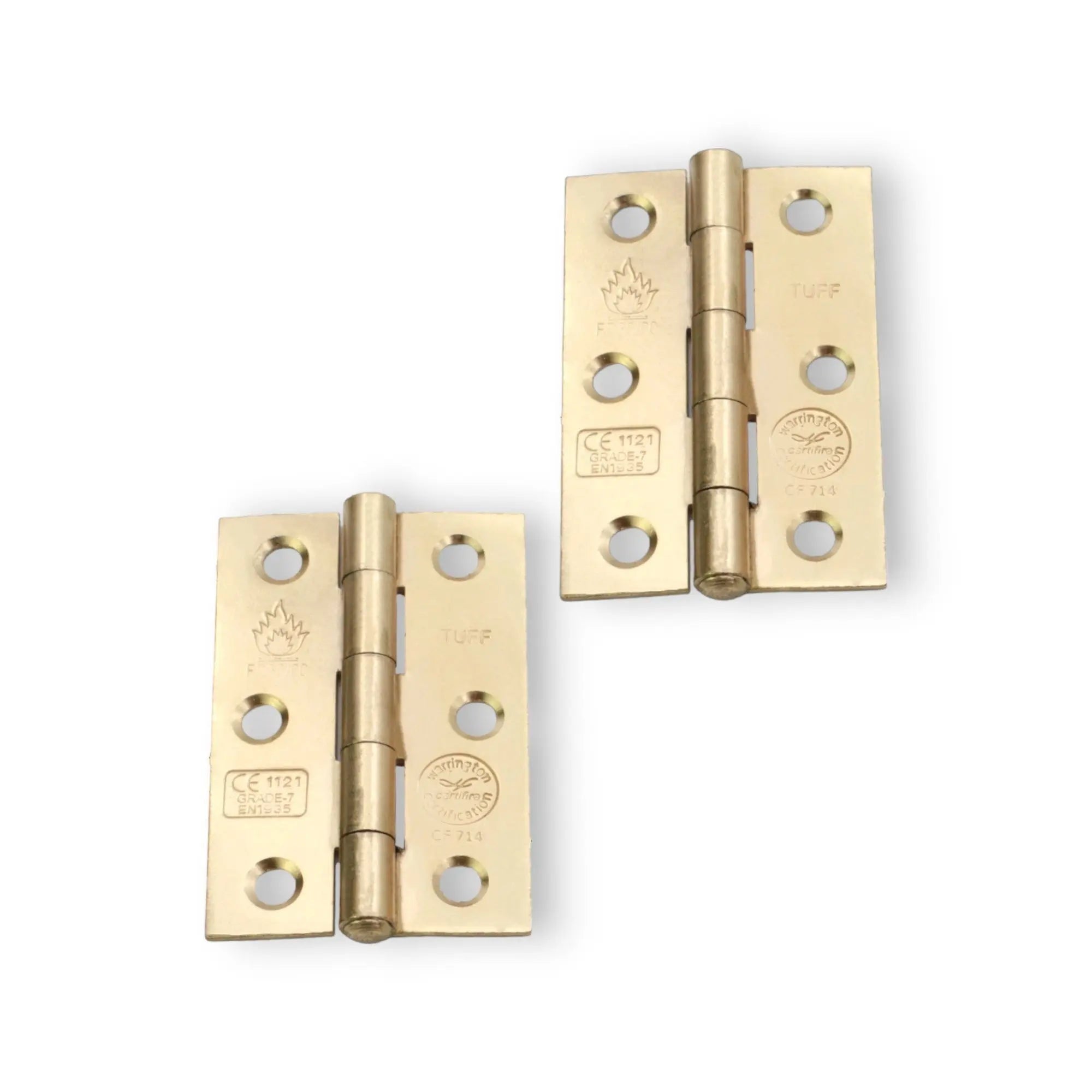 CE7 Mild Steel BB Butt Hinge - Electro Brass Spira
