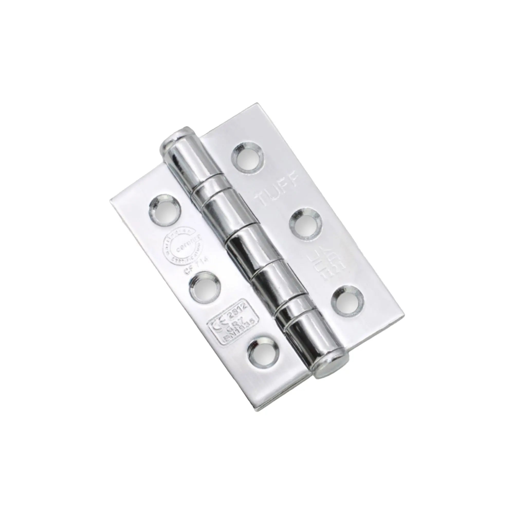 CE7 Mild Steel BB Butt Hinge - Polished Chrome Spira