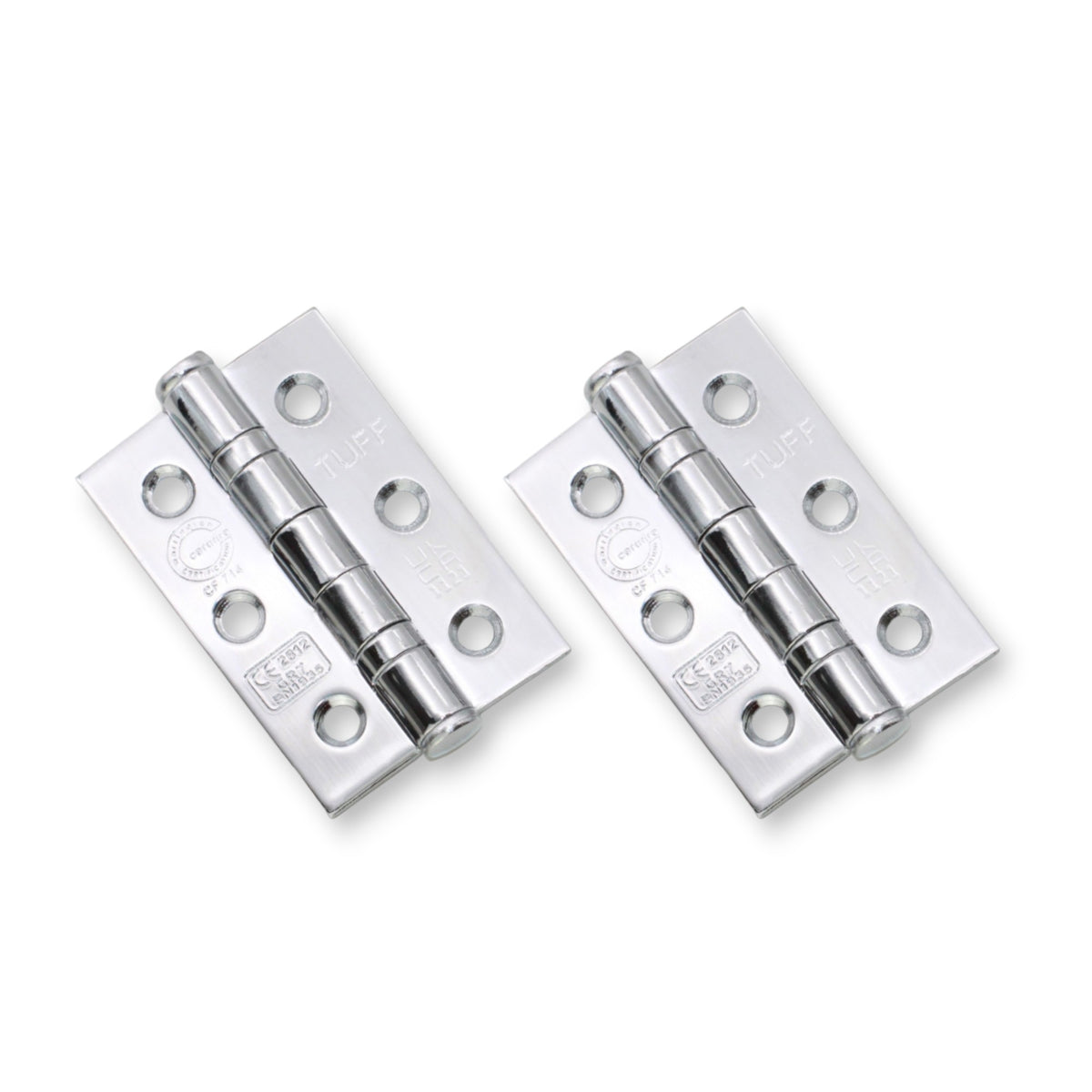 CE7 Mild Steel BB Butt Hinge - Polished Chrome