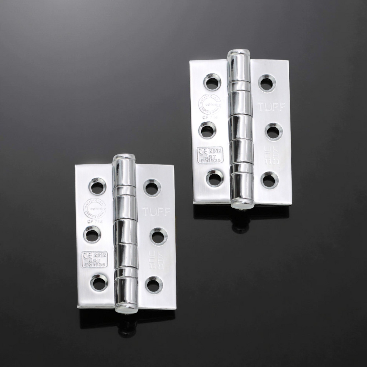 CE7 Mild Steel BB Butt Hinge - Polished Chrome