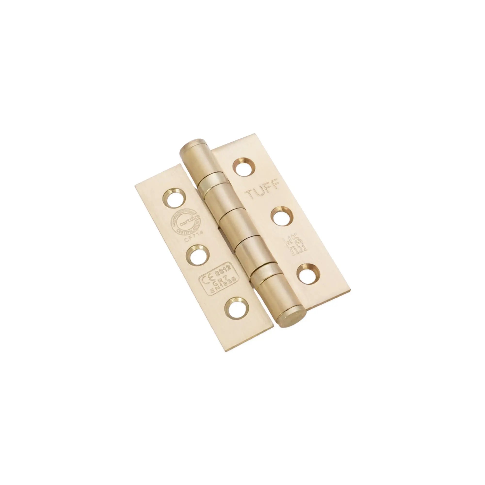 CE7 Mild Steel BB Butt Hinge - Satin Brass Spira