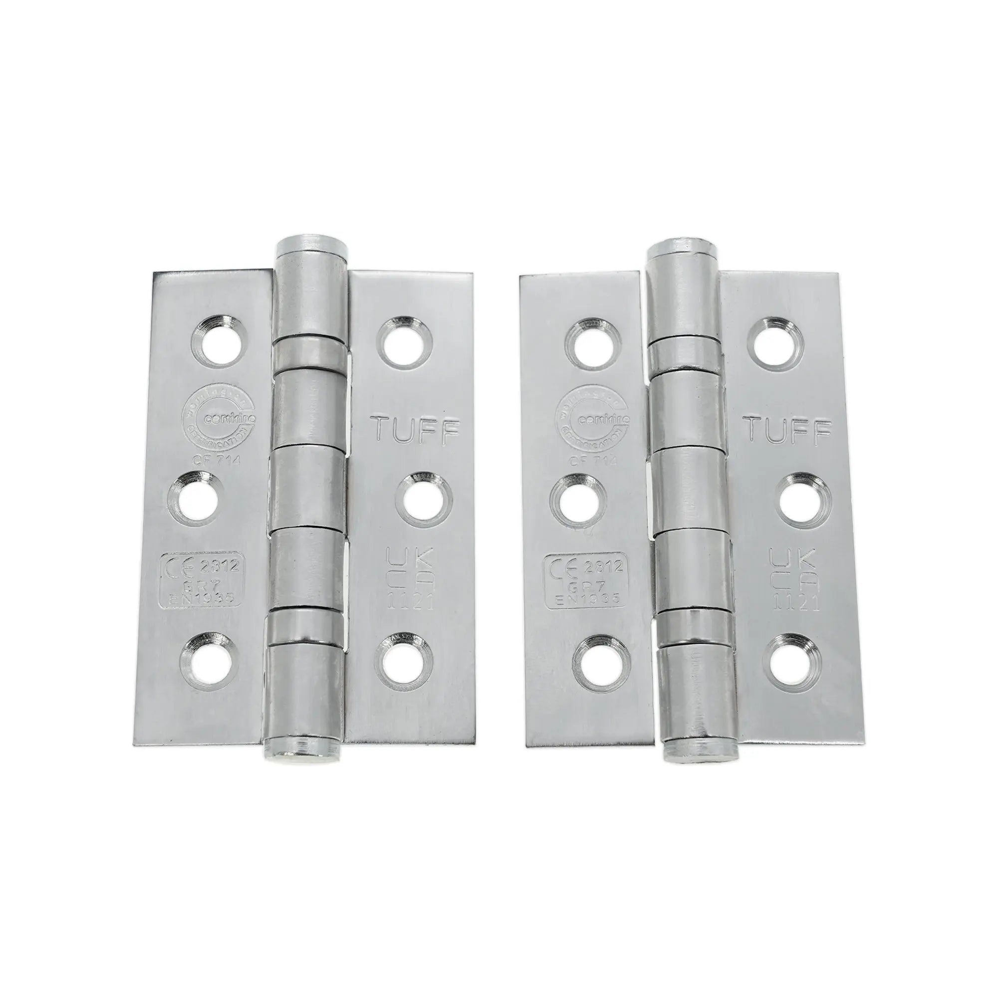 CE7 Mild Steel BB Butt Hinge - Satin Chrome Spira