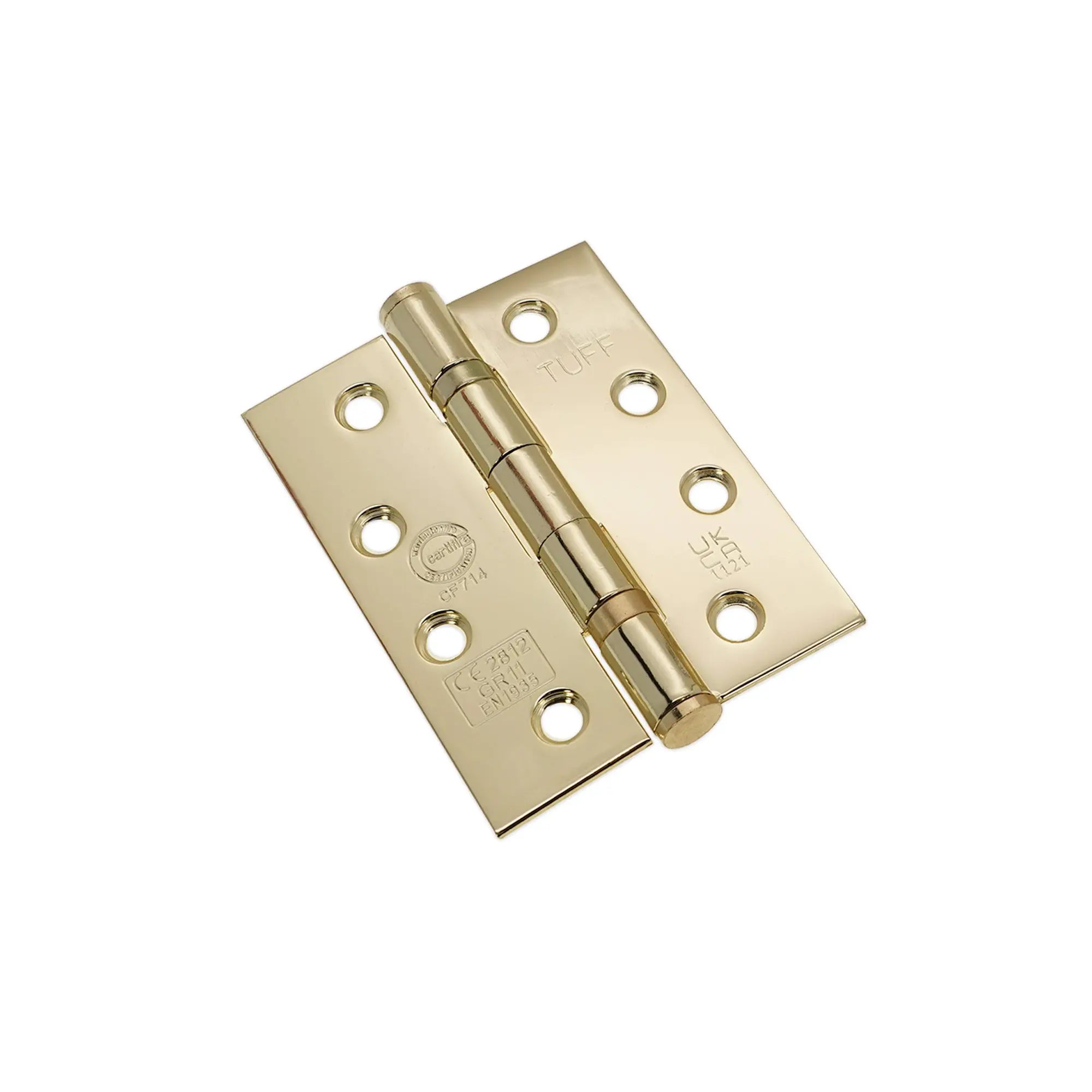 CE11 Mild Steel BB Butt Hinge - Electro Brass Spira
