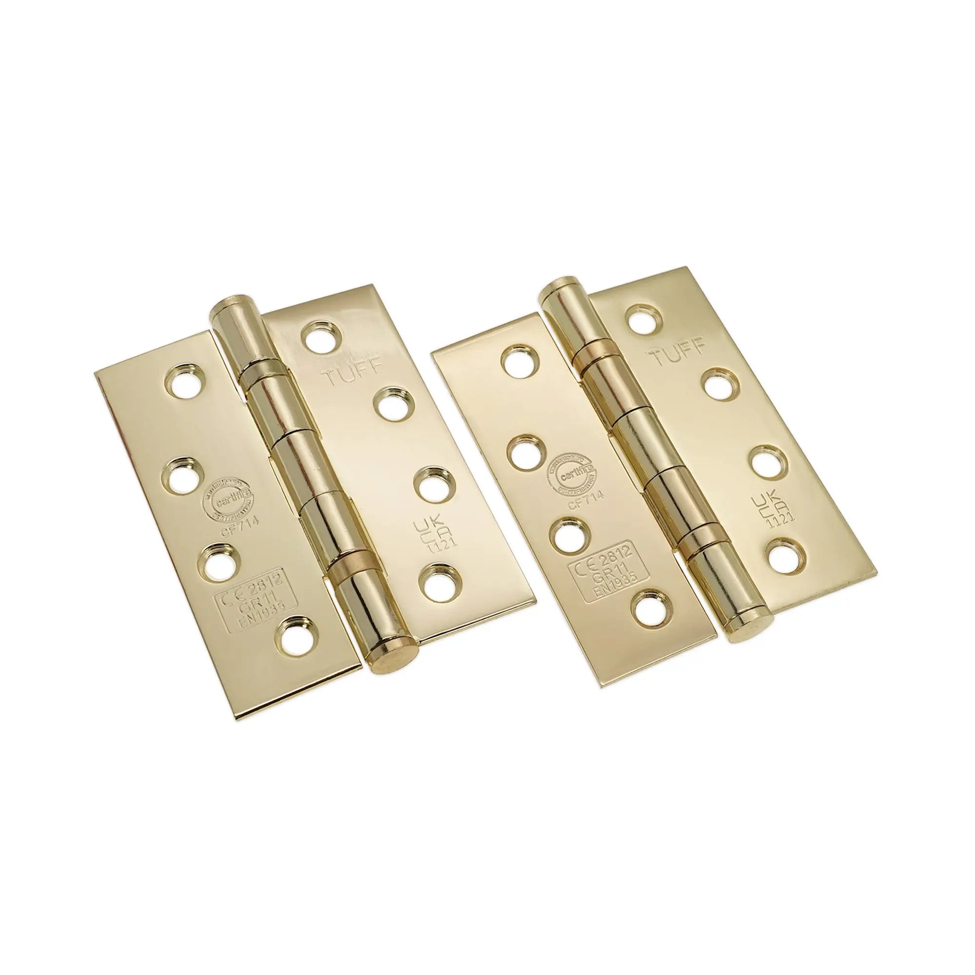 CE11 Mild Steel BB Butt Hinge - Electro Brass Spira
