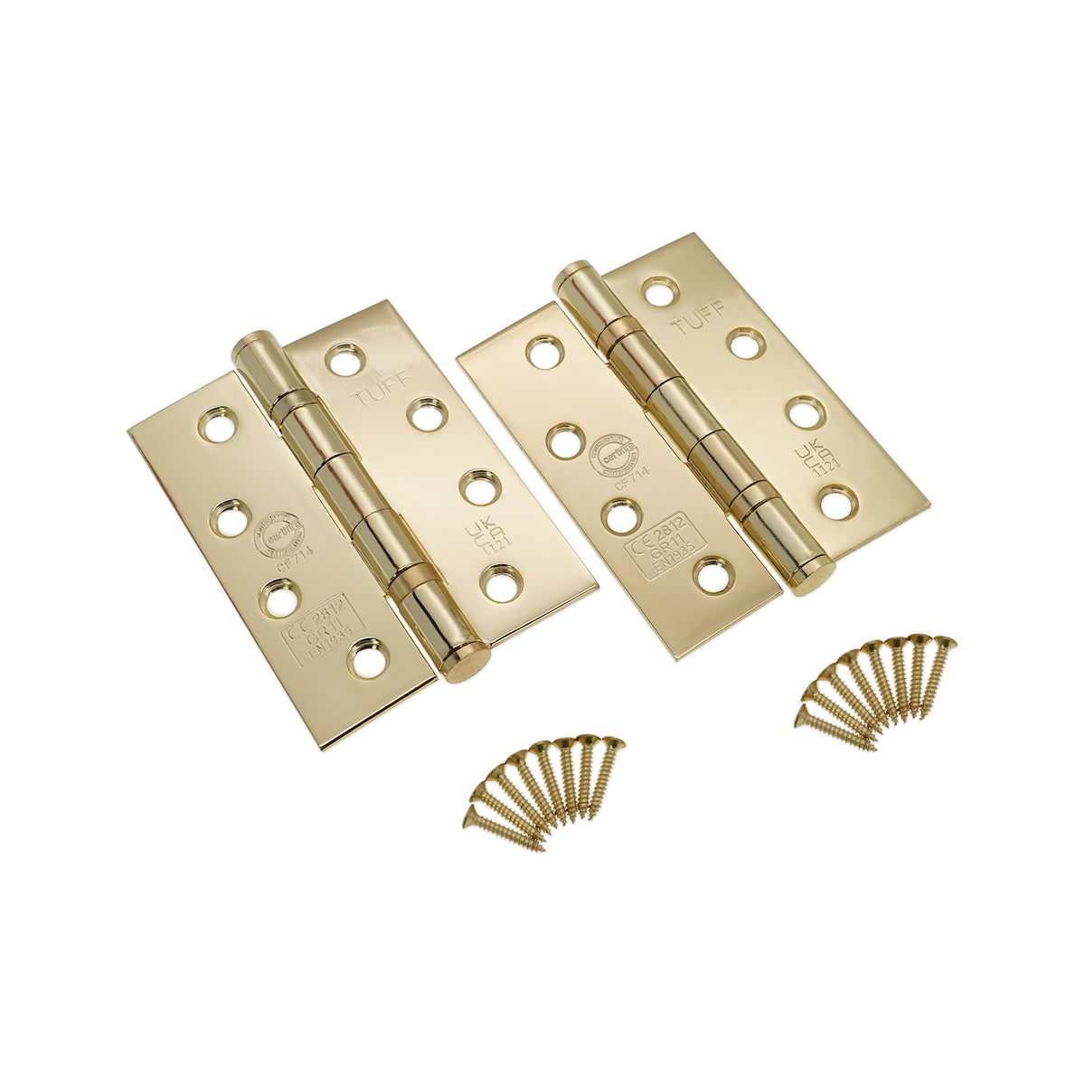 CE11 Mild Steel BB Butt Hinge - Electro Brass