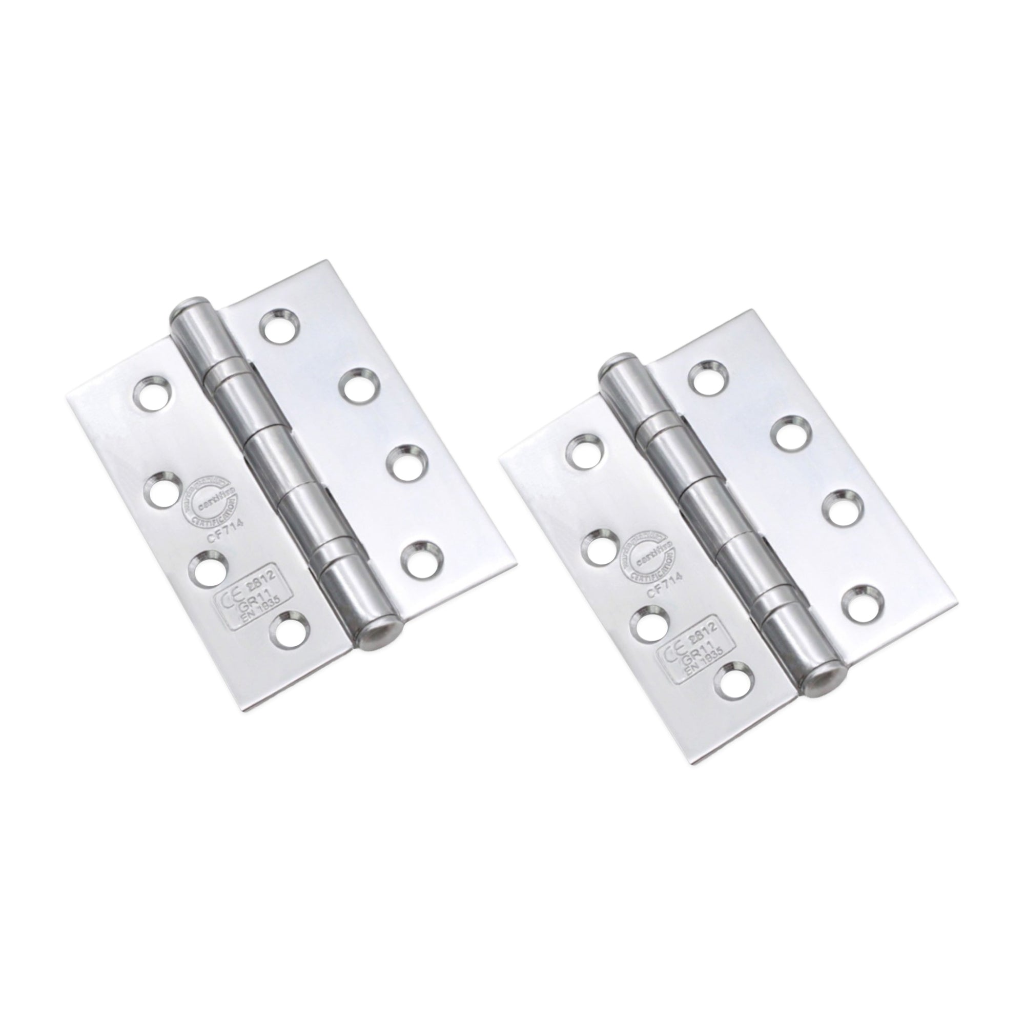CE11 Mild Steel BB Butt Hinge - Polished Chrome