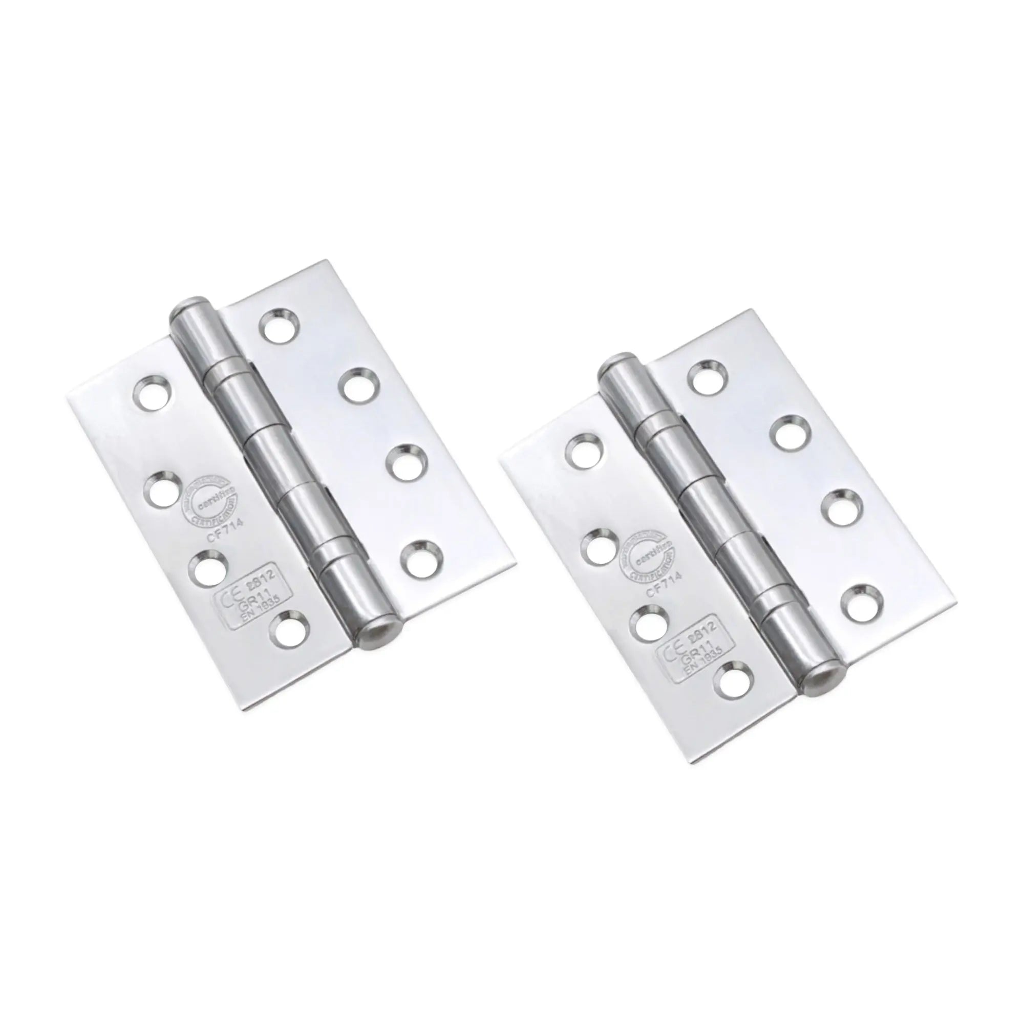 CE11 Mild Steel BB Butt Hinge - Polished Chrome Spira