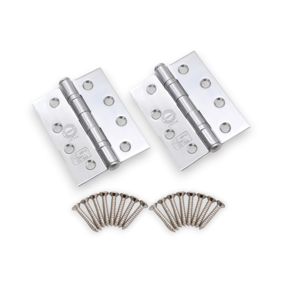 CE11 Mild Steel BB Butt Hinge - Polished Chrome