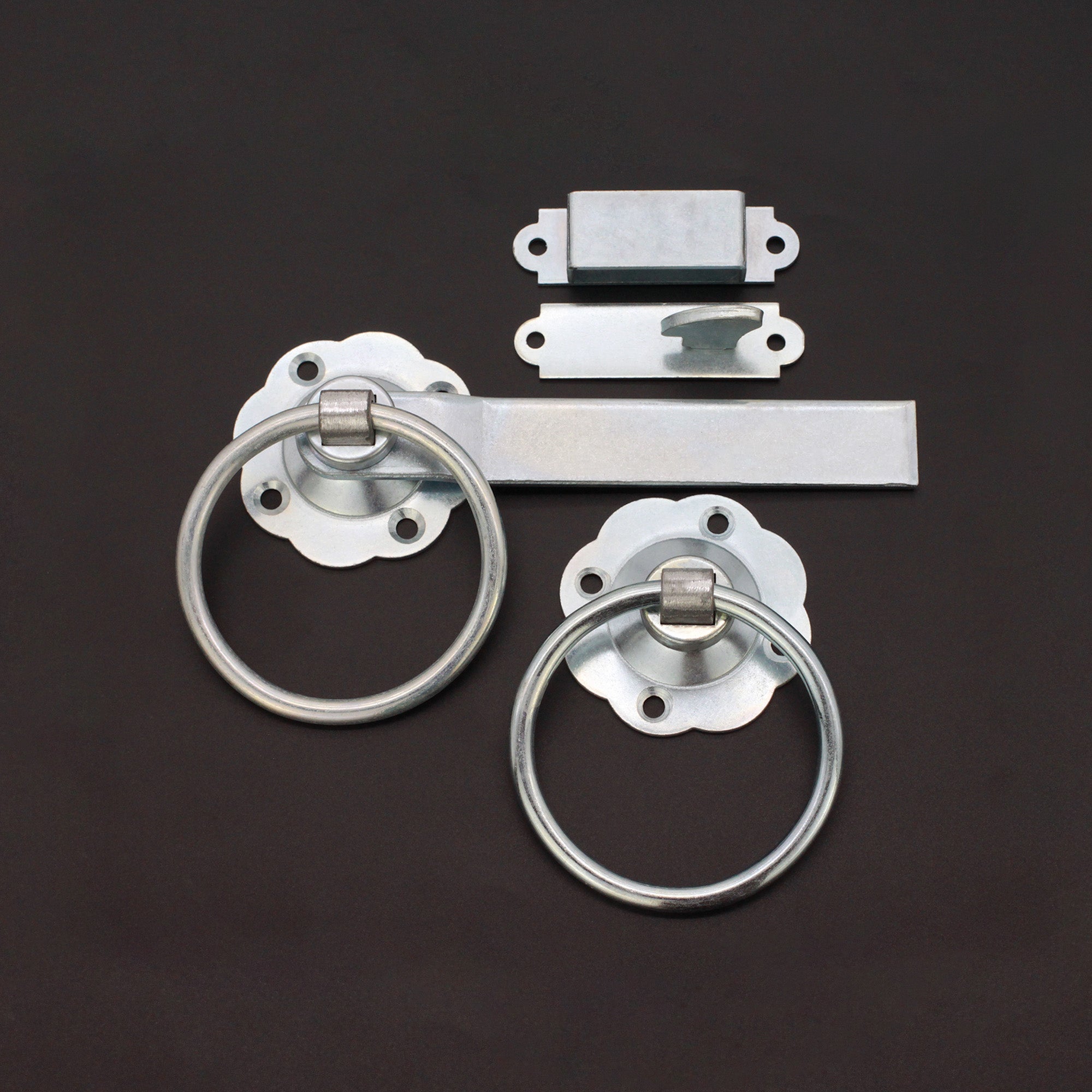 Ring Gate Latch - Plain Zinc