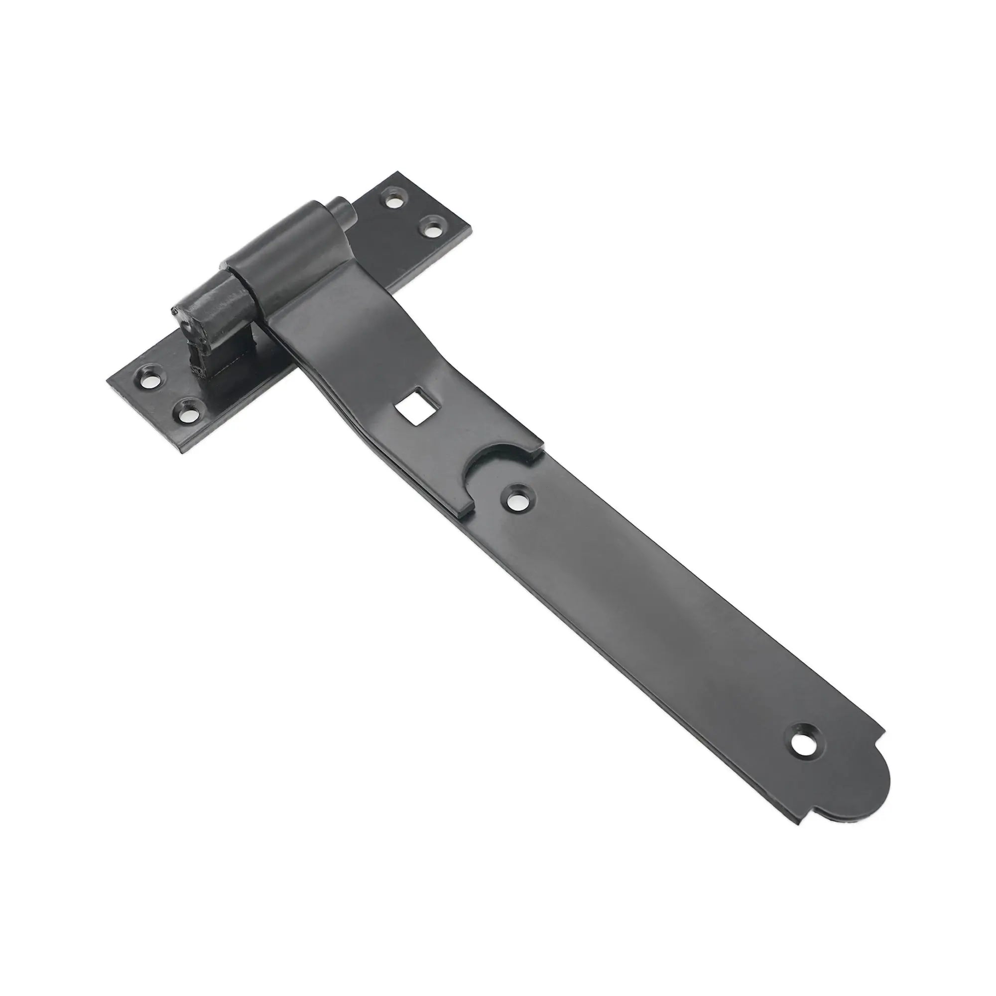 Hook and Band Hinge - Cranked 10" - 250mm Black Spira