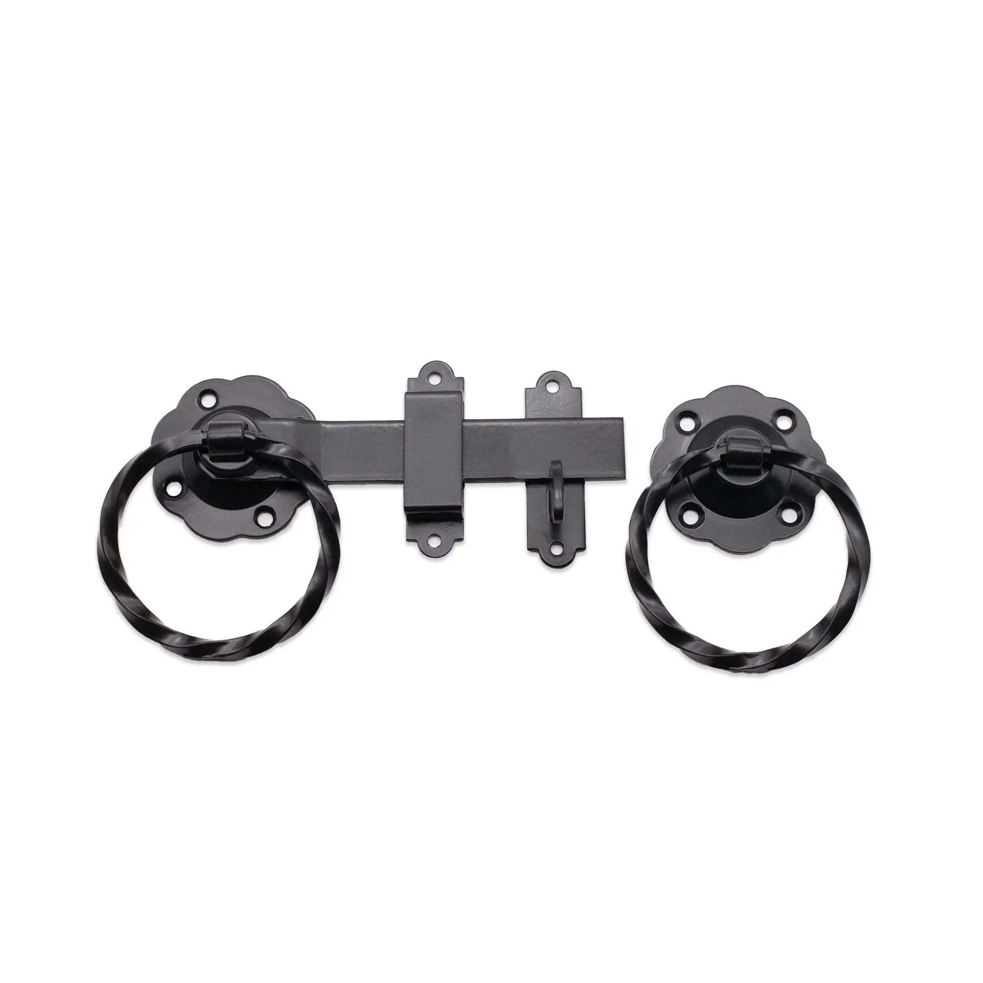 Ring Gate Latch - Twisted Black Spira