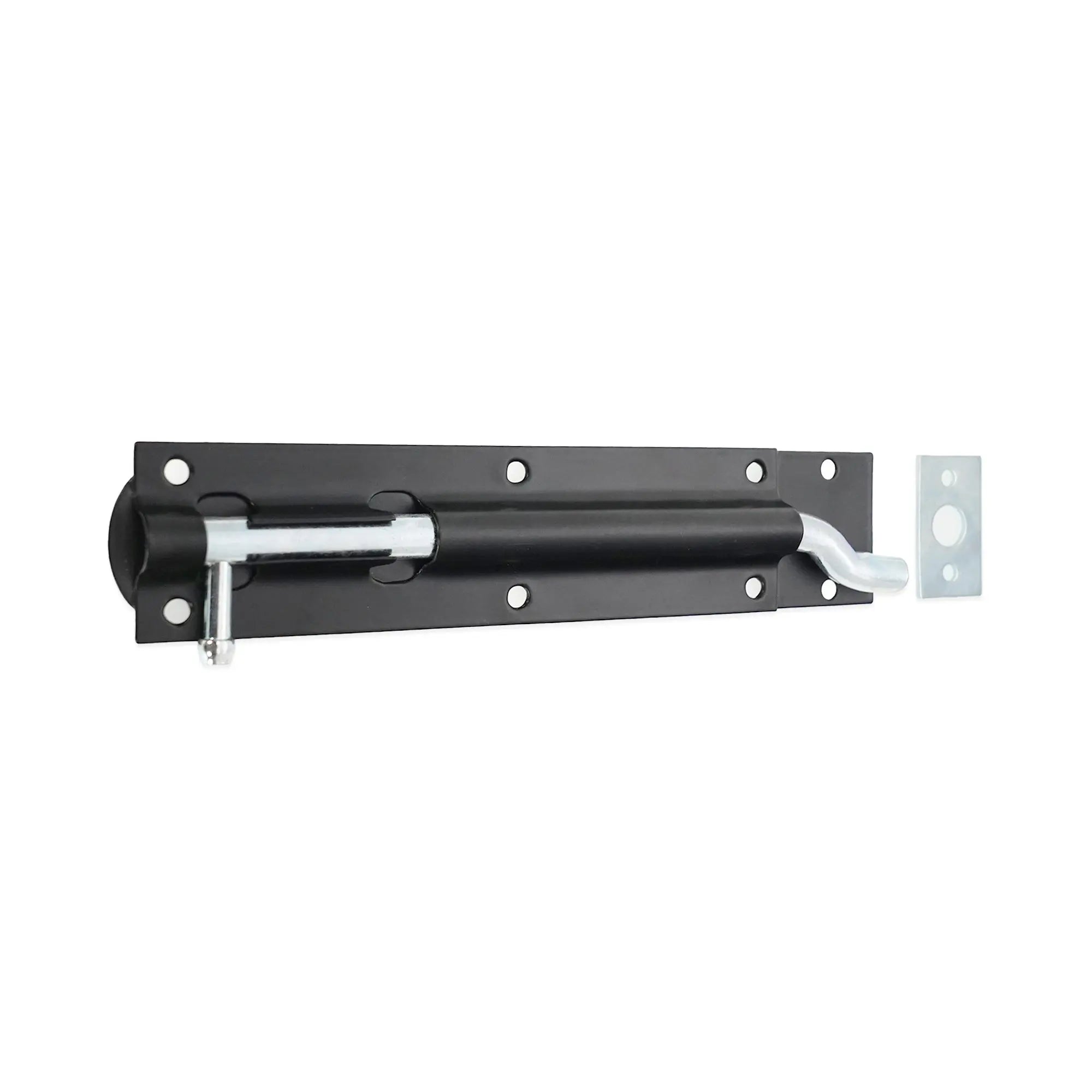 Iron Barrel Bolt - Necked 8" Black Spira