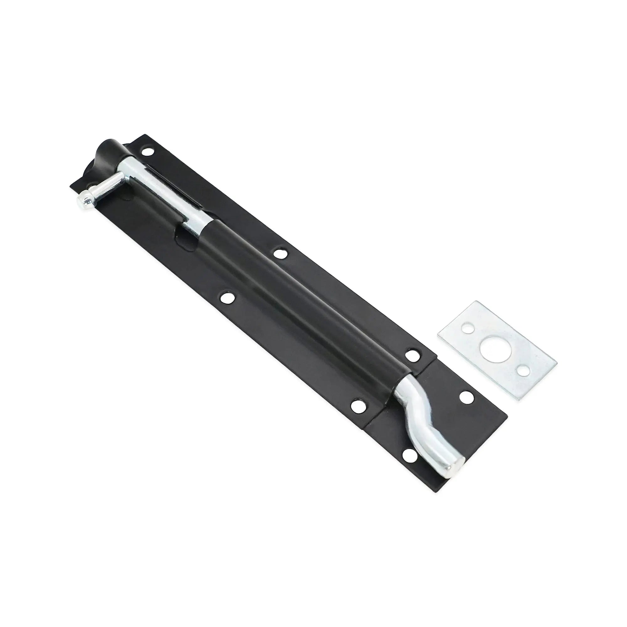 Iron Barrel Bolt - Necked 8" Black Spira