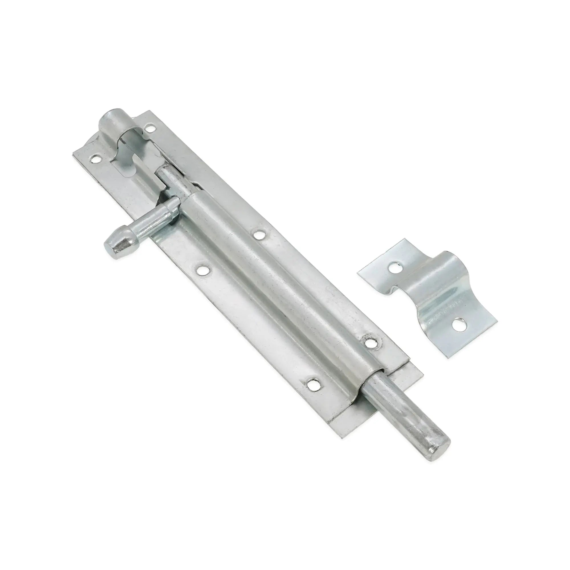 Iron Barrel Bolt - Straight 6" Zinc Spira