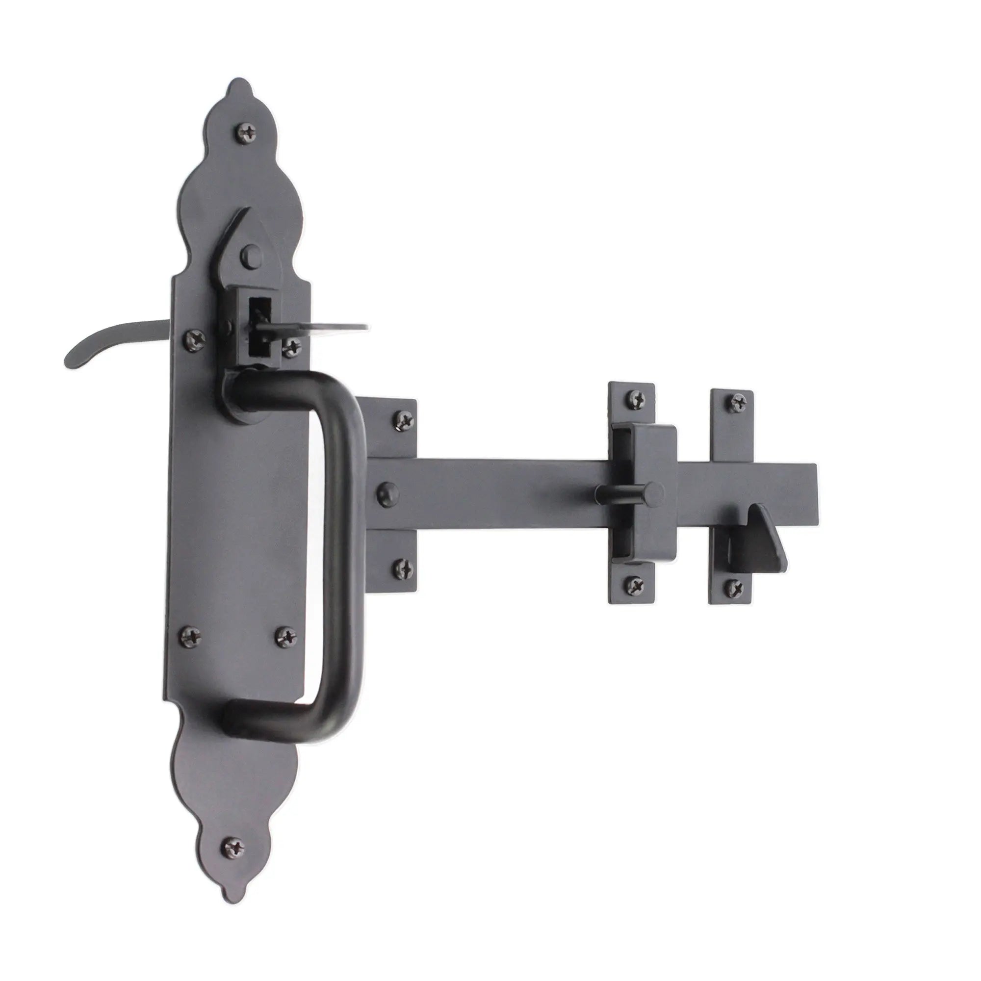 Iron Suffolk Latch - Gothic Black Spira