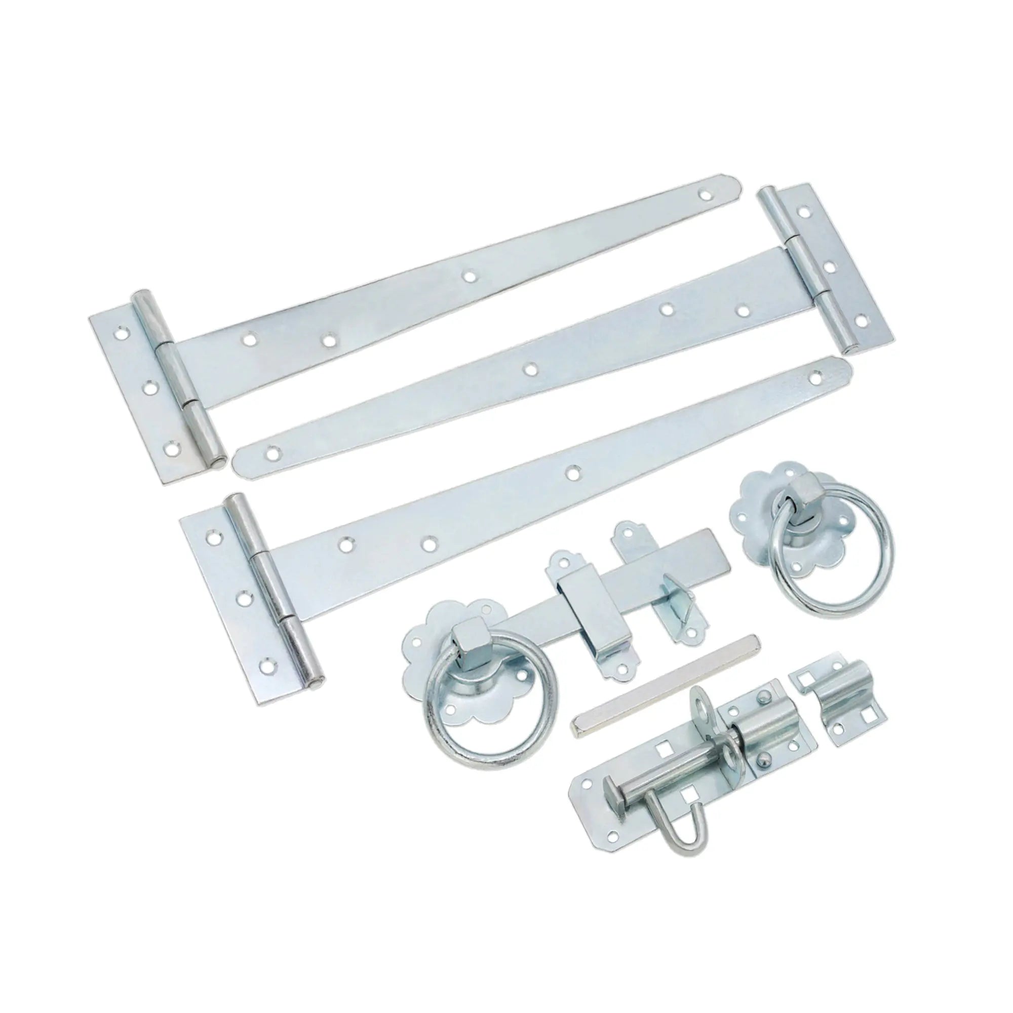 10" 250mm Plain Ring Gate Ironmongery Kit Zinc Spira