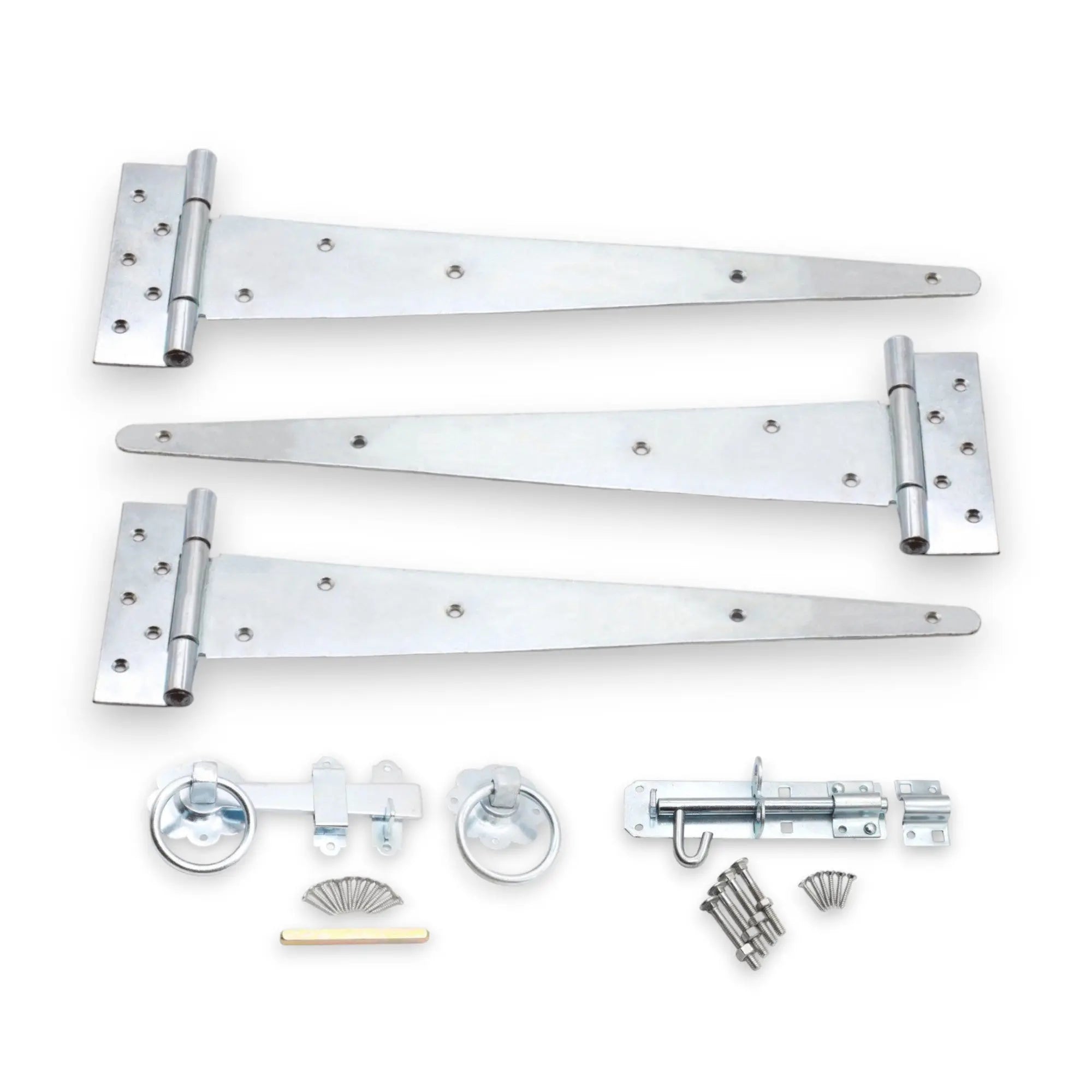 18" 450mm Plain Ring Gate Ironmongery Kit Zinc Spira
