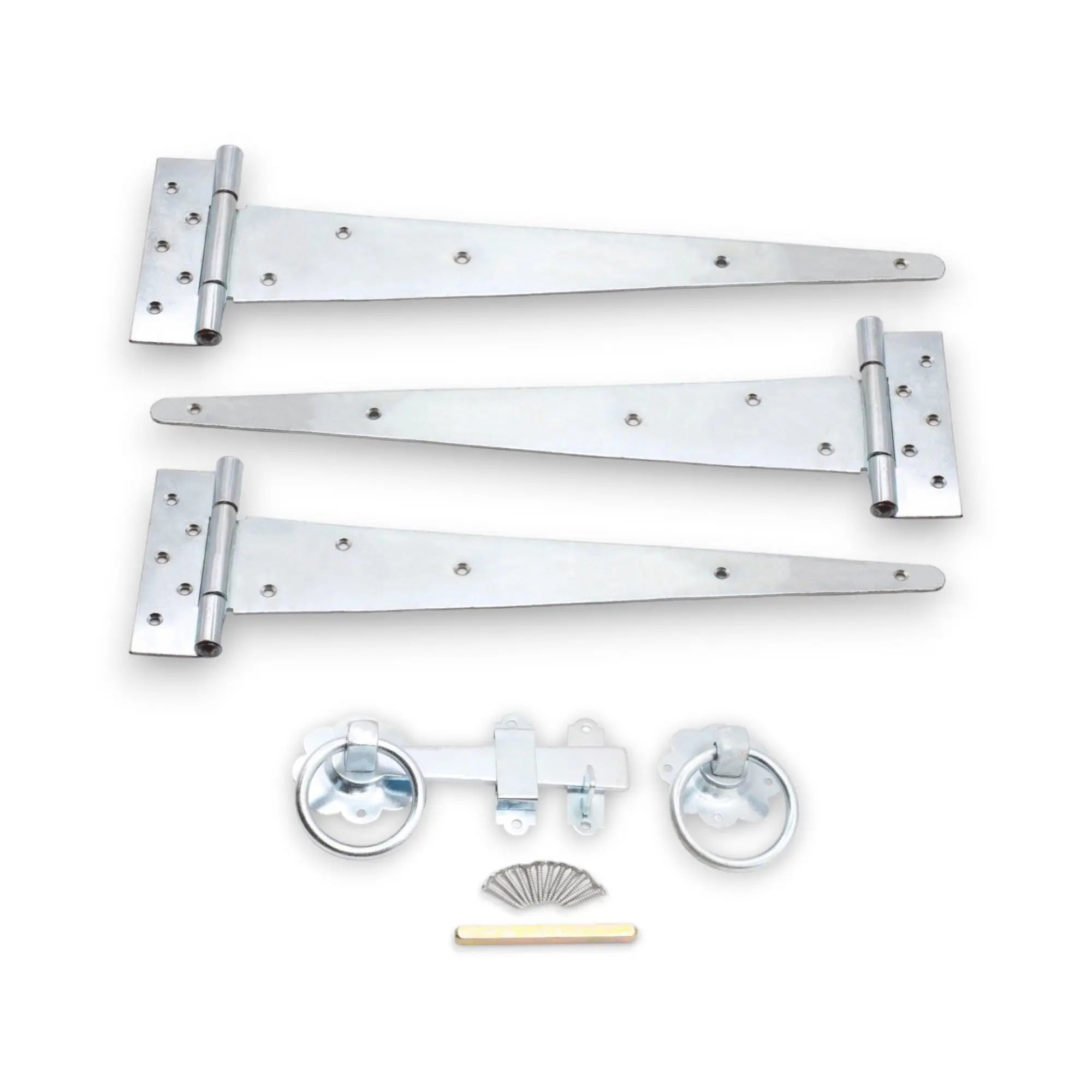 18" 450mm Plain Ring Gate Ironmongery Kit Zinc Spira