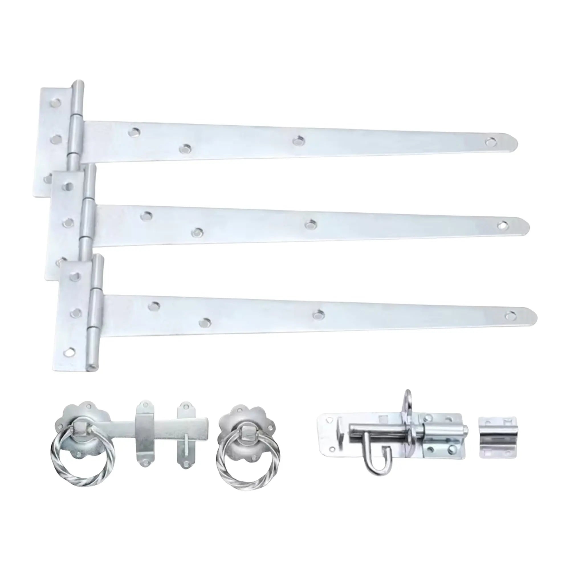 10" 250mm Twist Ring Gate Ironmongery Kit Zinc Spira