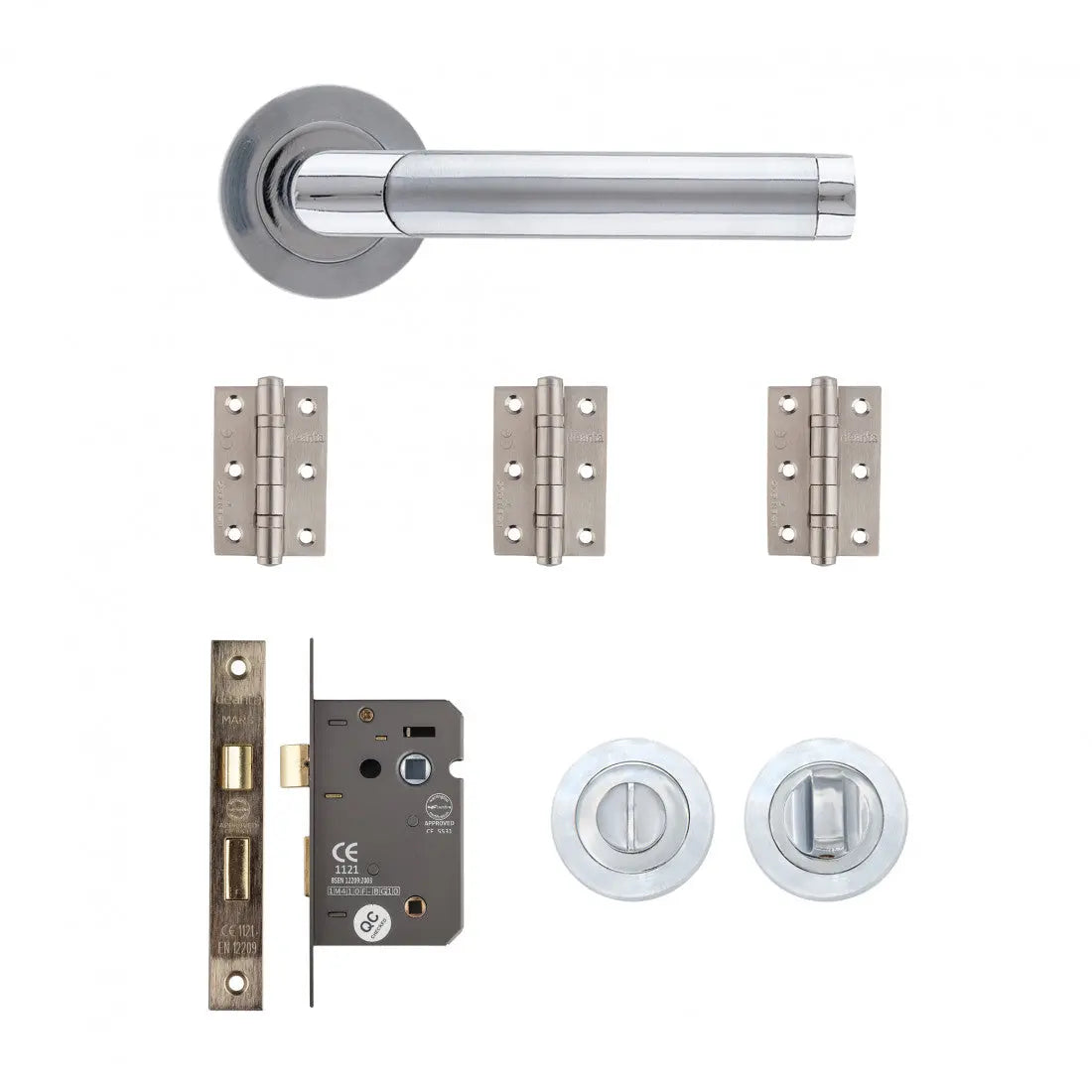 Augustus Bathroom Kit Matt Polished Chrome Finish 2