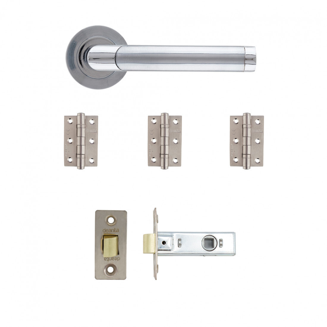 Augustus Latch Kit Matt Polished Chrome Finish