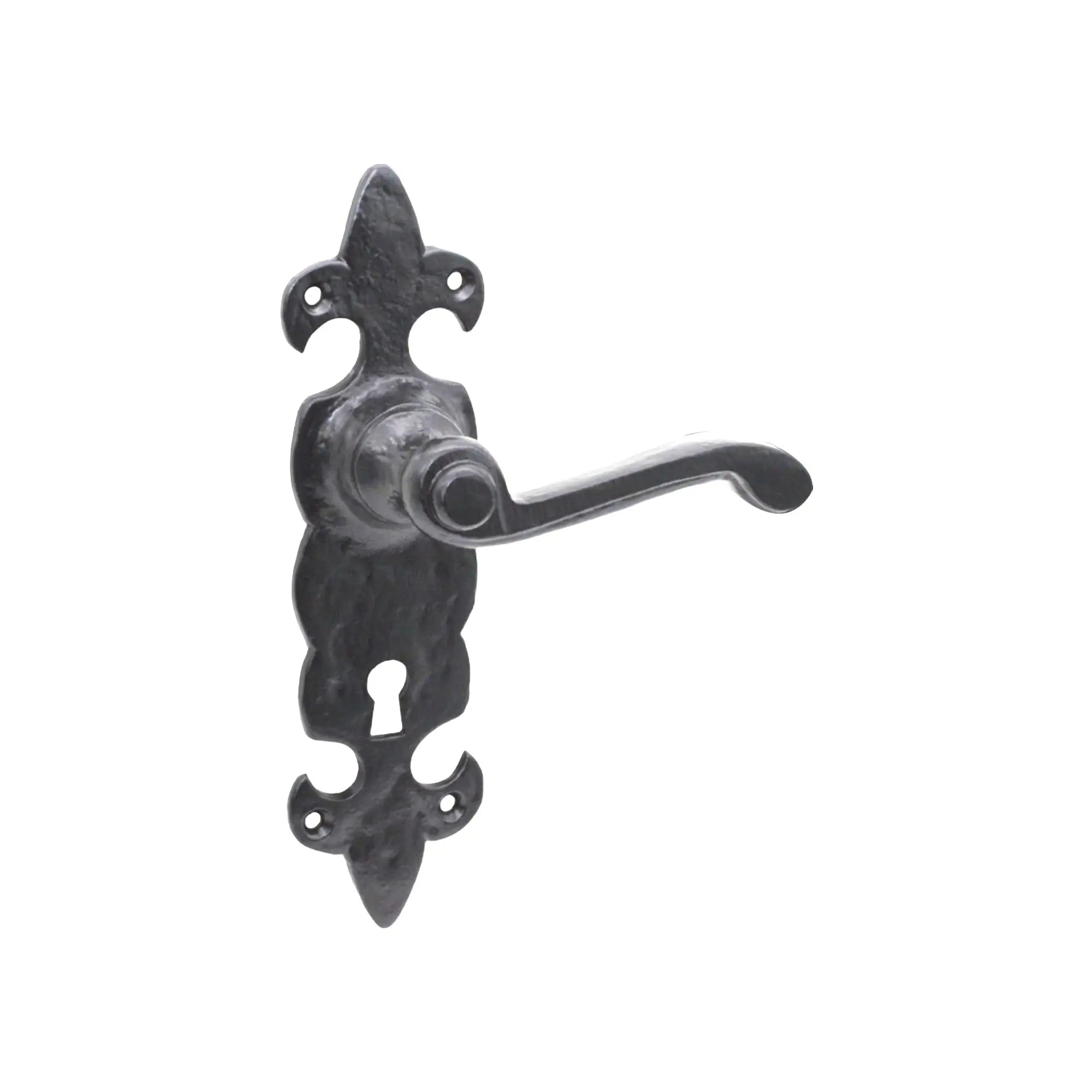 Fleur De Lys Lever Handle Matt Black Spira