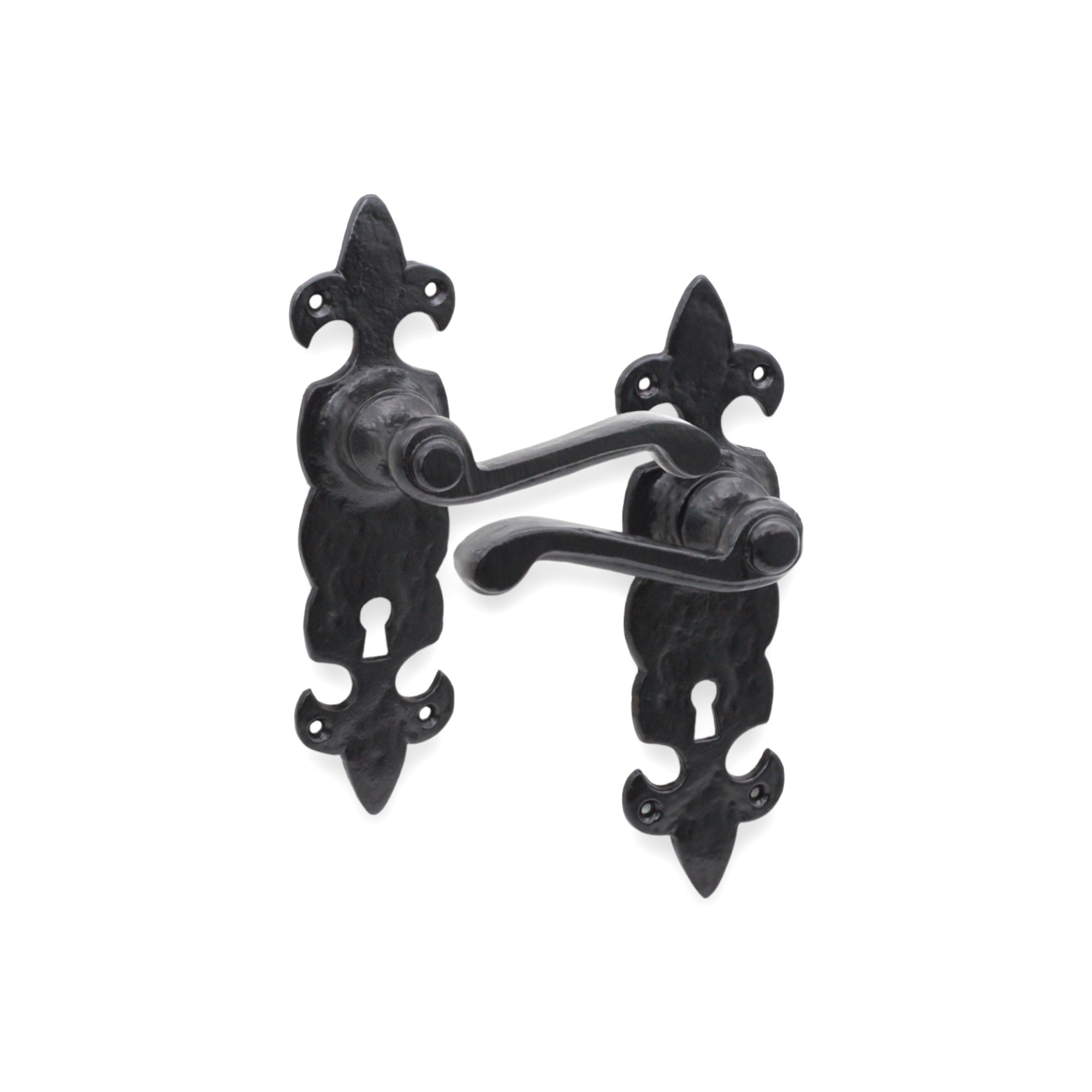 Fleur De Lys Lever Handle Matt Black