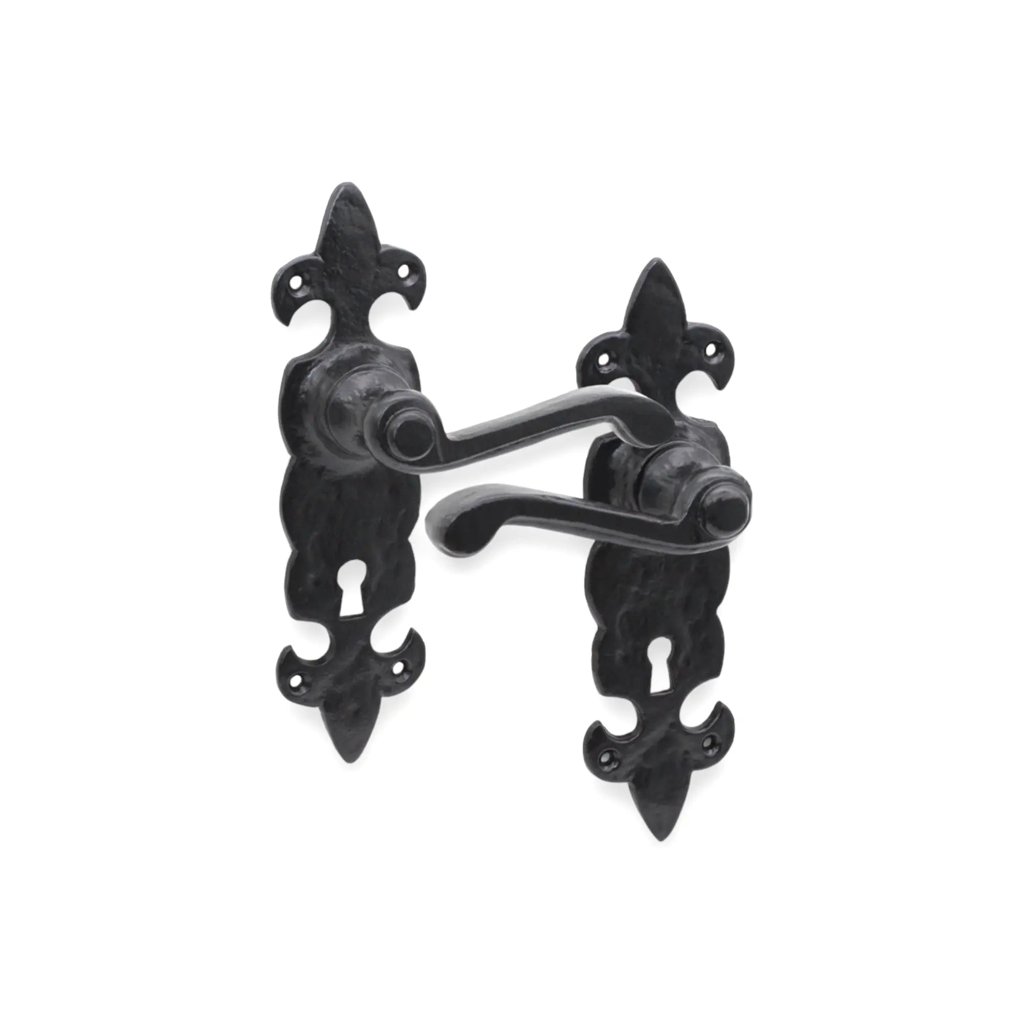 Fleur De Lys Lever Handle Matt Black Spira