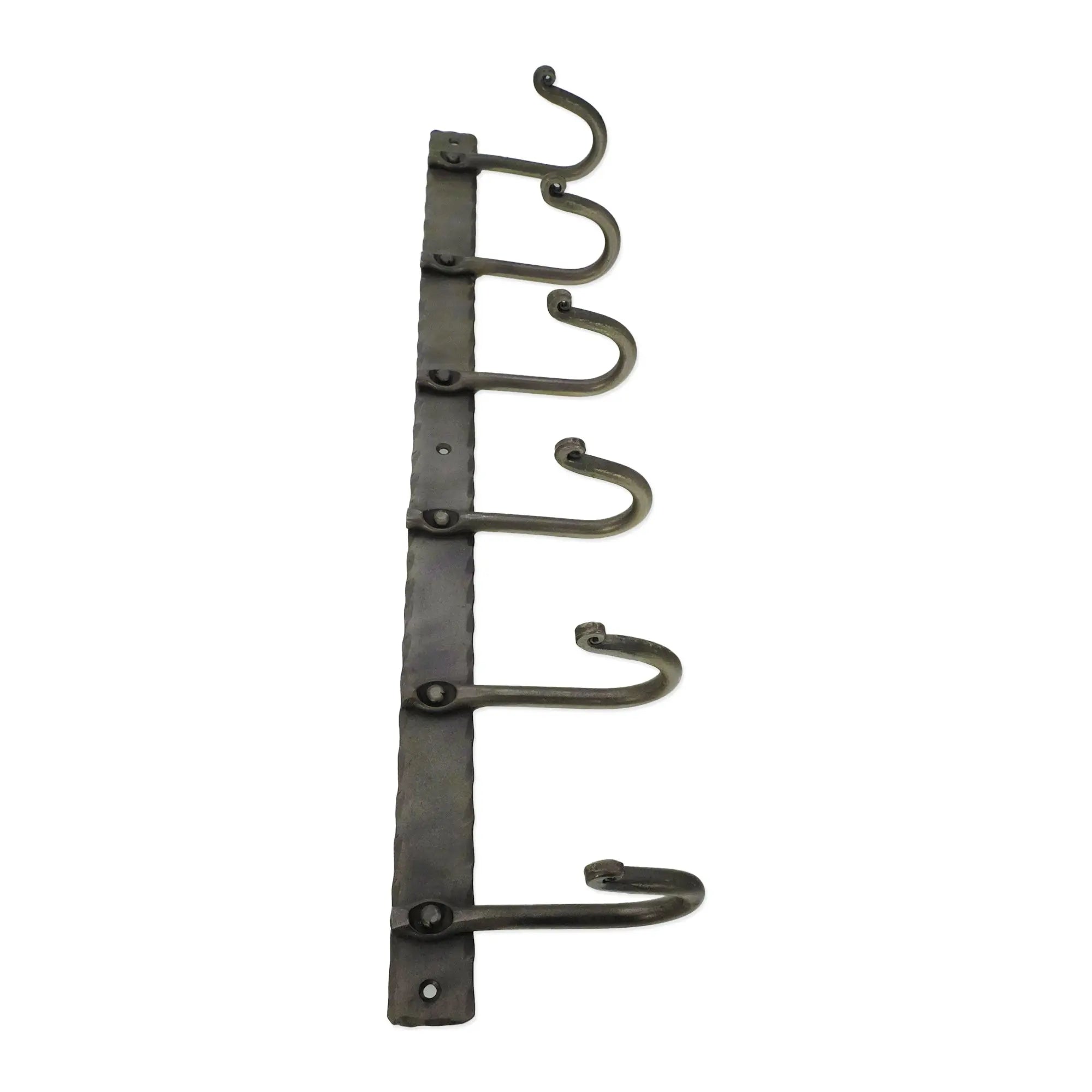 Iron coat hook plain 6 leg - Pewter Spira