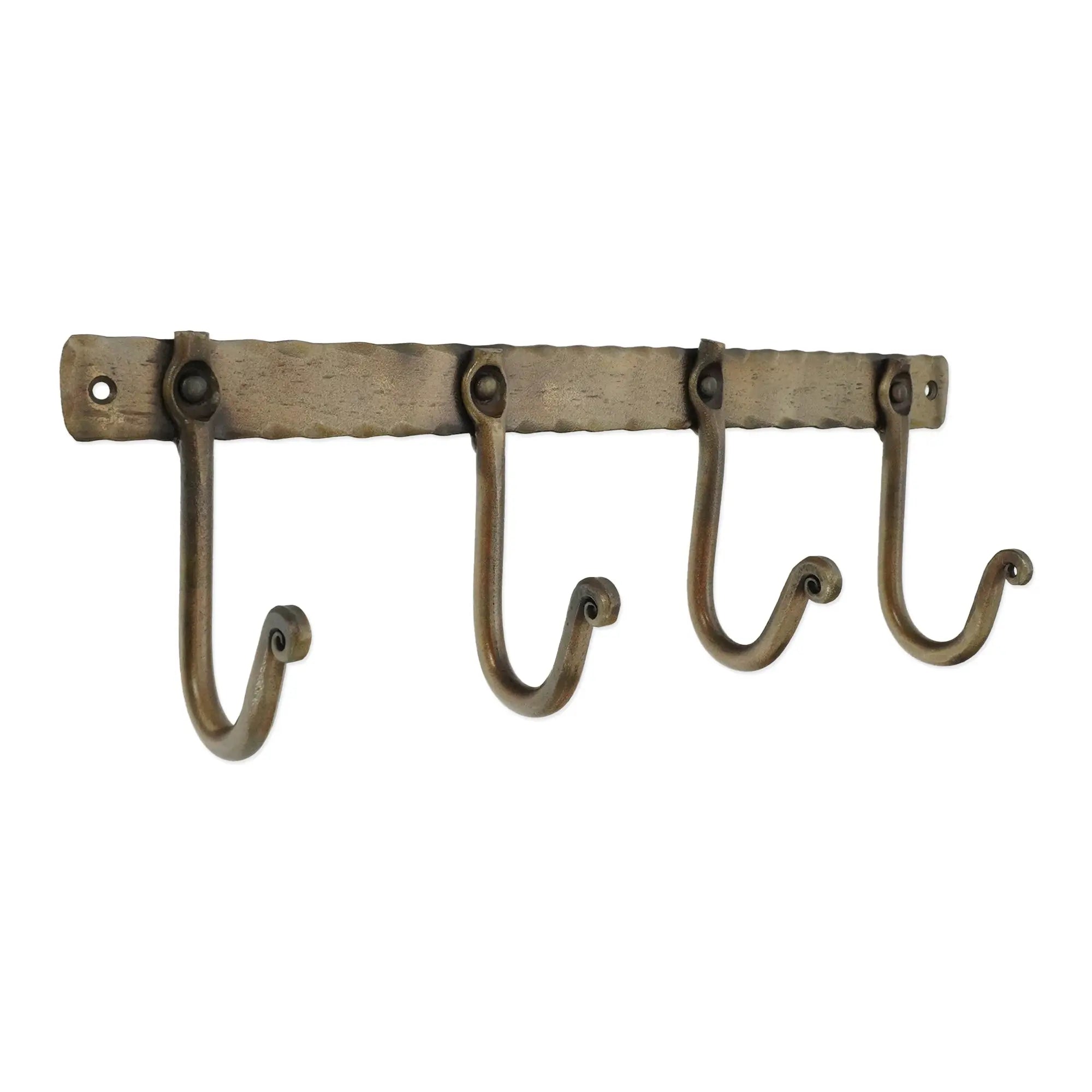 Iron Coat Hook Plain 4 leg - Antique Spira