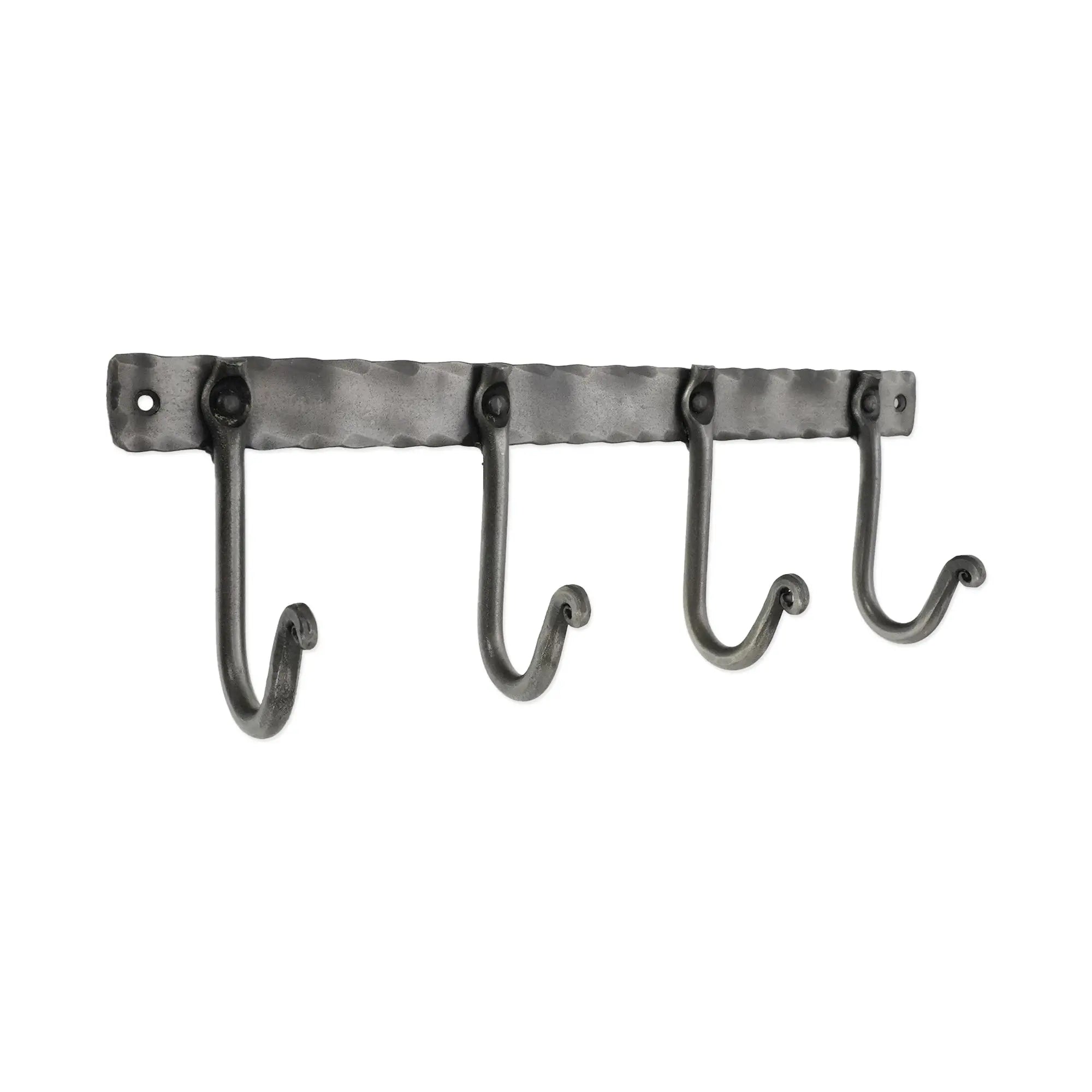 Iron Coat Hook Plain 4 leg - Pewter Spira