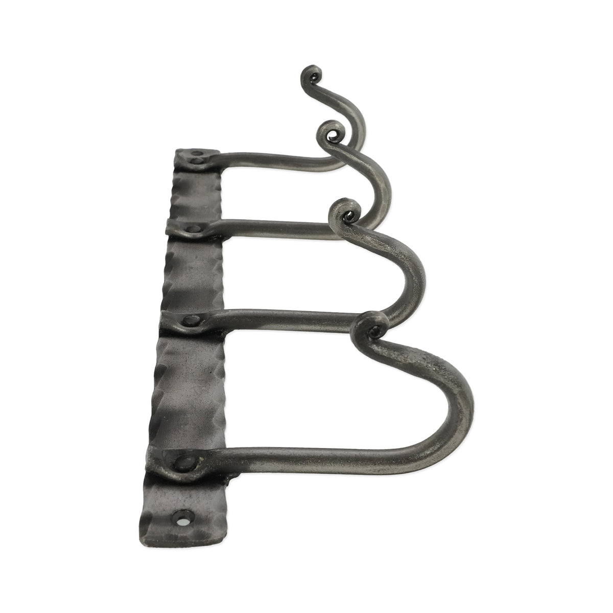 Iron Coat Hook Plain 4 leg - Pewter