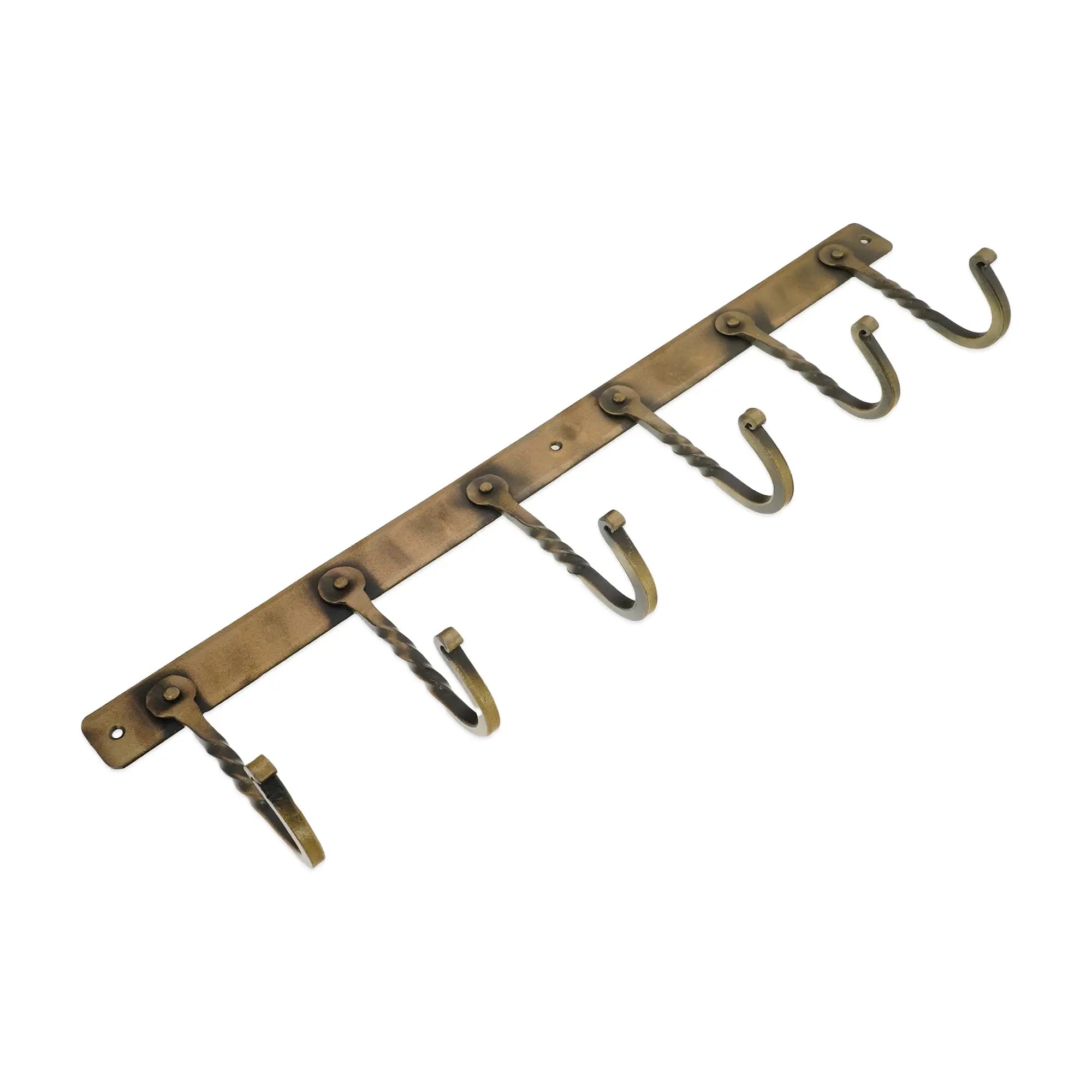 Iron Coat Hook Twisted 6 leg - Antique Spira