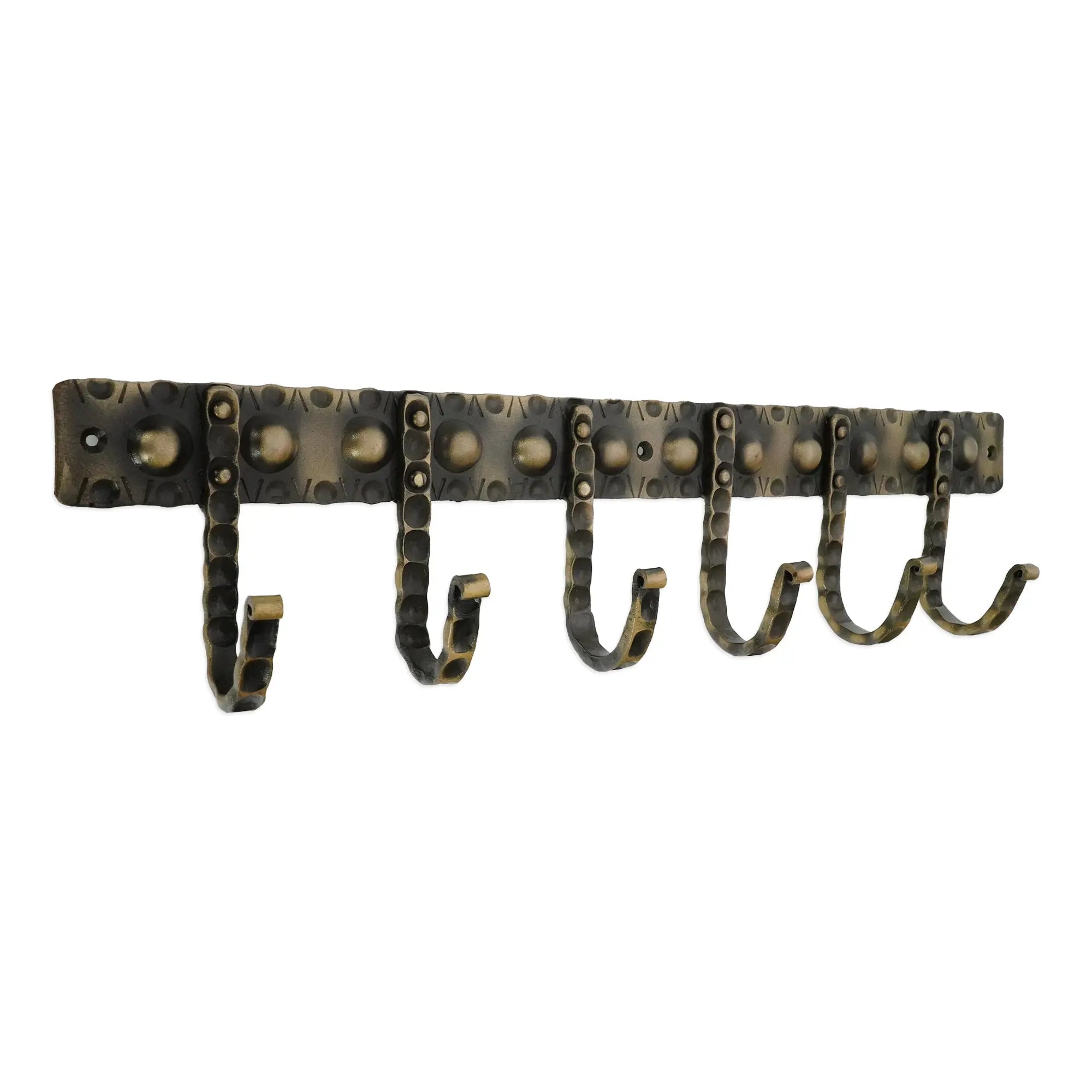 Iron Coat Hook Dotted 6 leg - Antique Spira