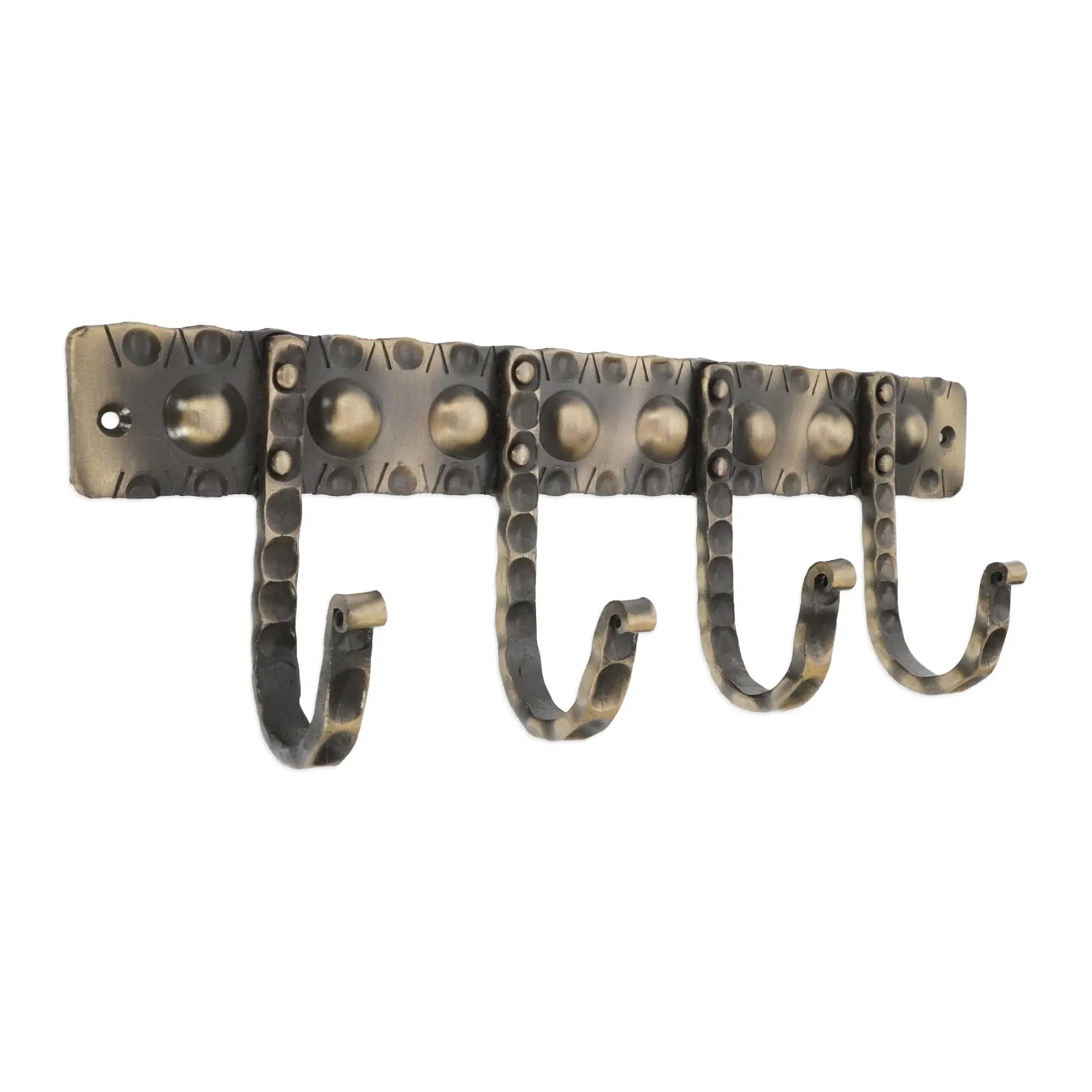 Iron Coat Hook Dotted 4 leg - Antique Spira