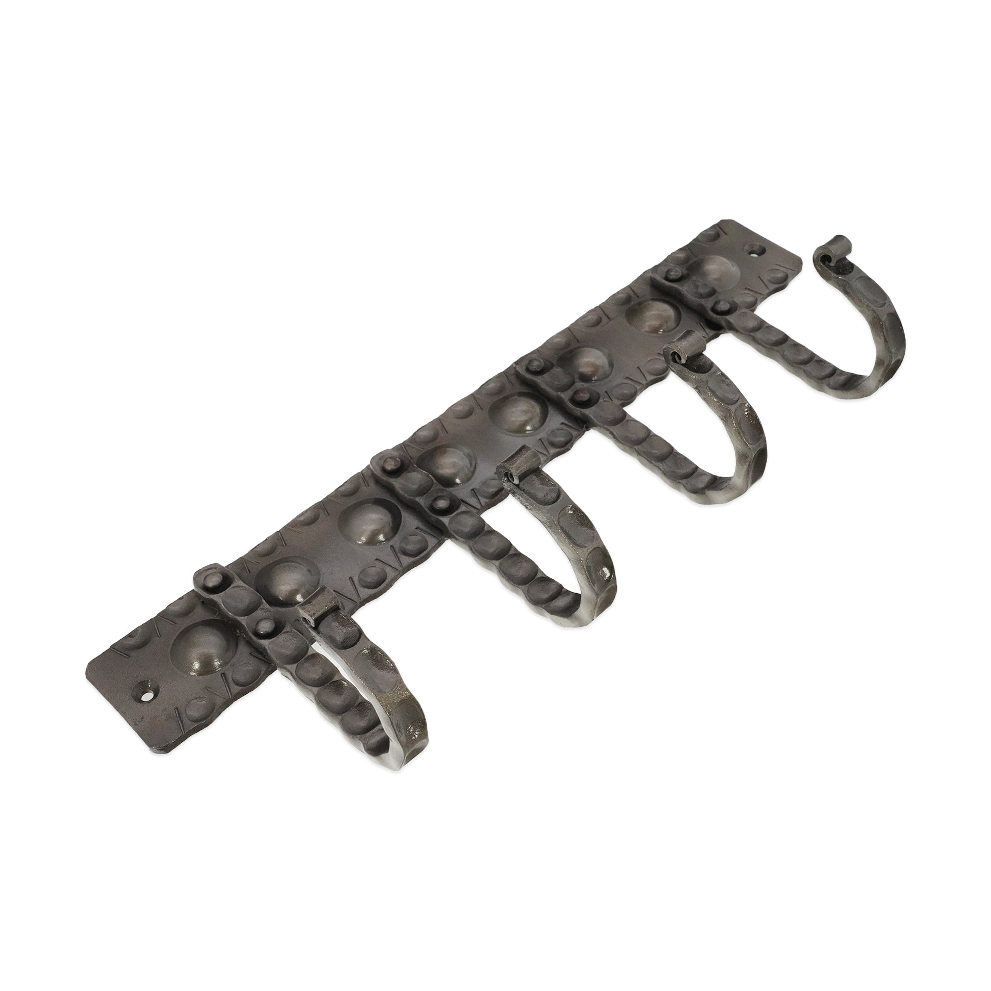 Iron Coat Hook Dotted 4 leg - Pewter